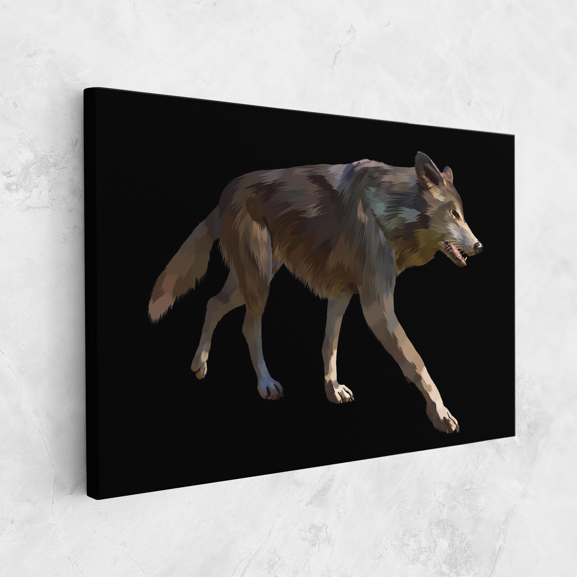 Leinwandbild 3d Wolf mockup 1