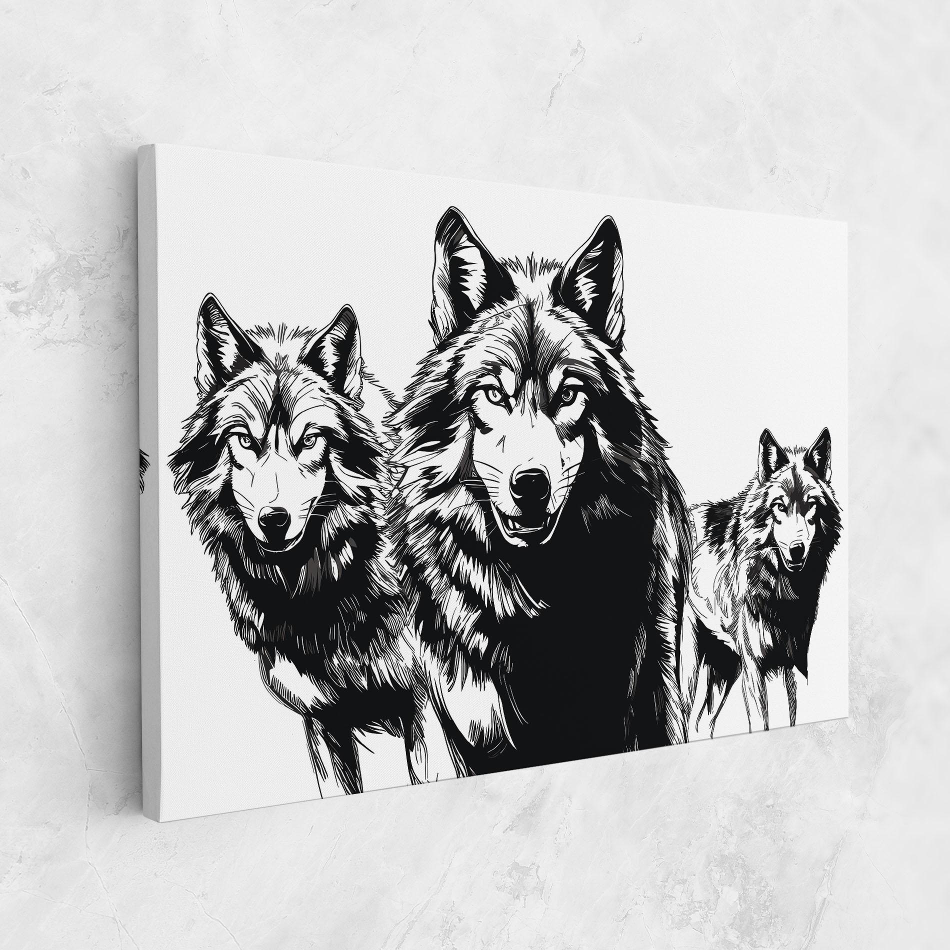 Leinwandbild Wolves mockup 1