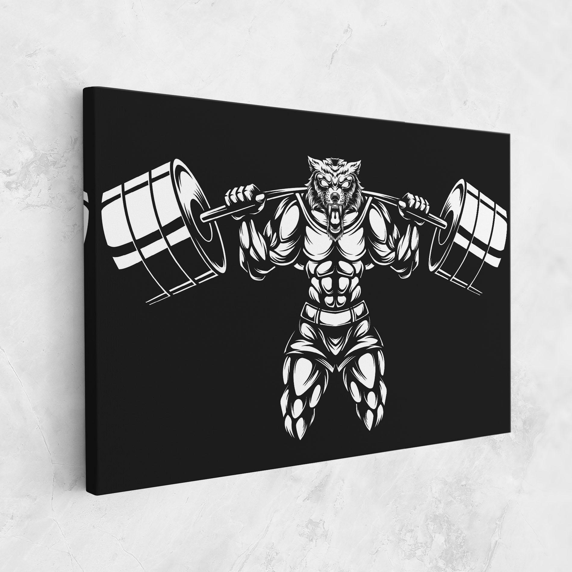 Leinwandbild Work Out Wolf mockup 1