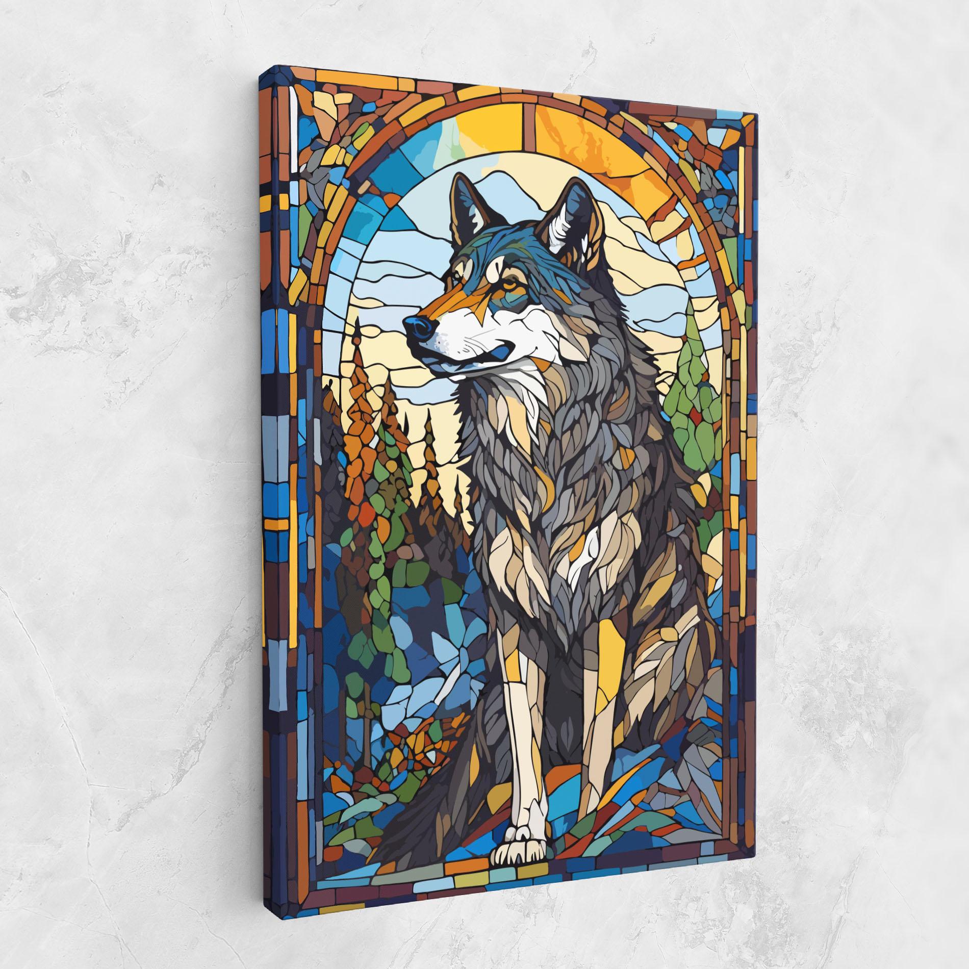 Leinwandbild Glass Wolf mockup 1