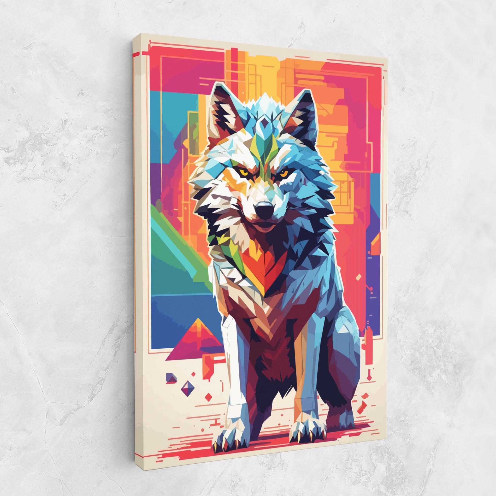 Leinwandbild Wolf Character mockup 1