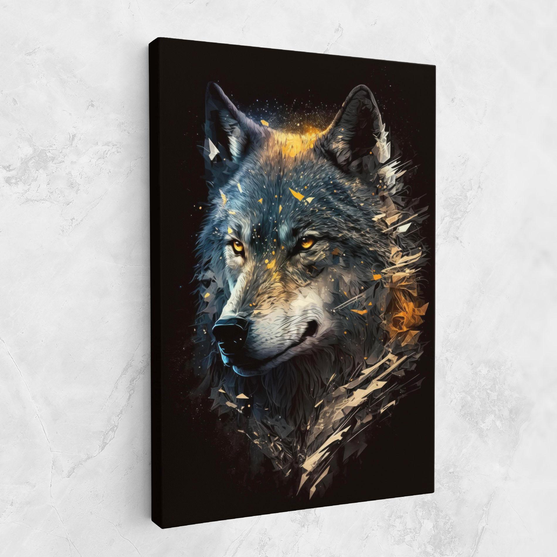 Leinwandbild Wolf Portrait mockup 1