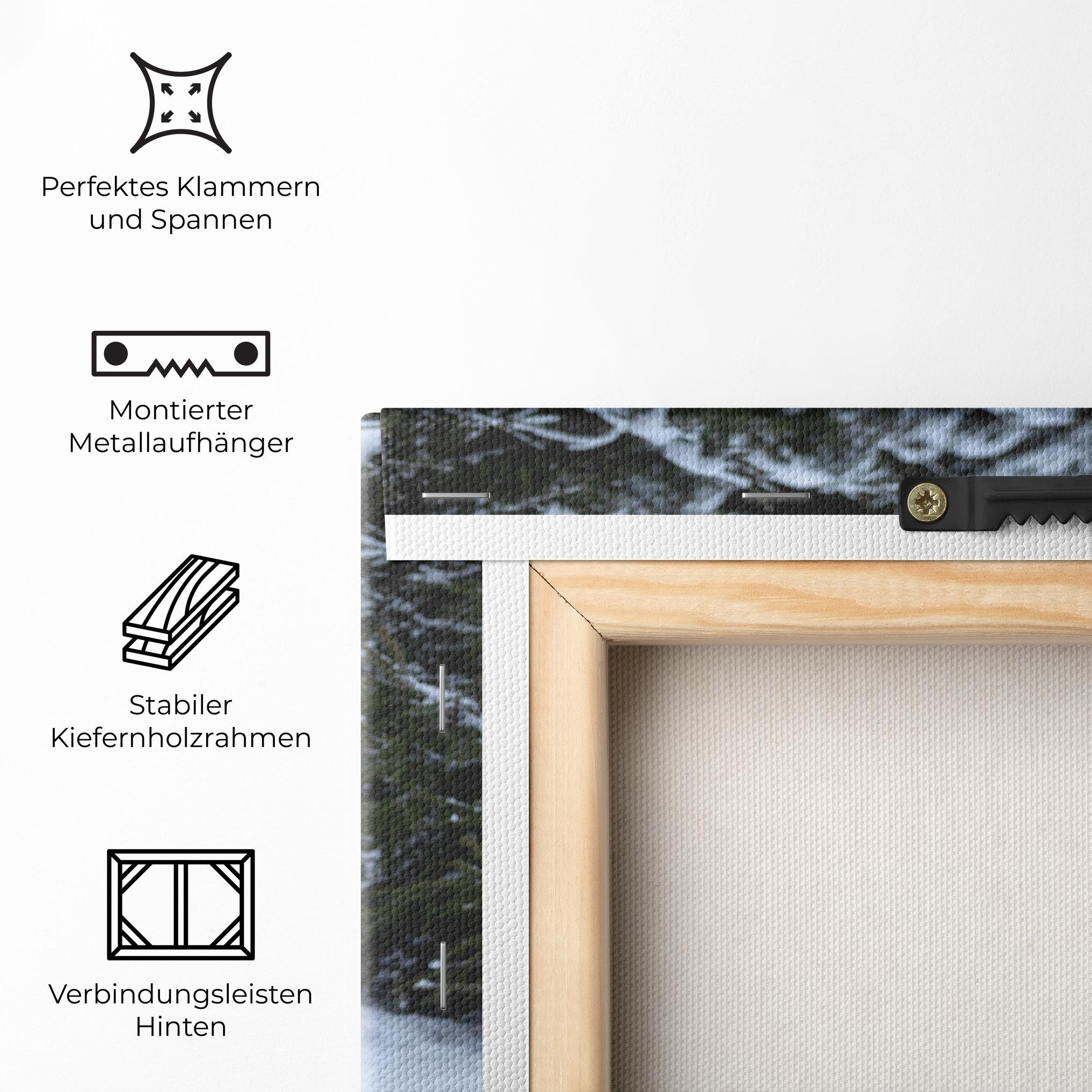 Leinwandbild 2 Wolfs Sitting mockup 5