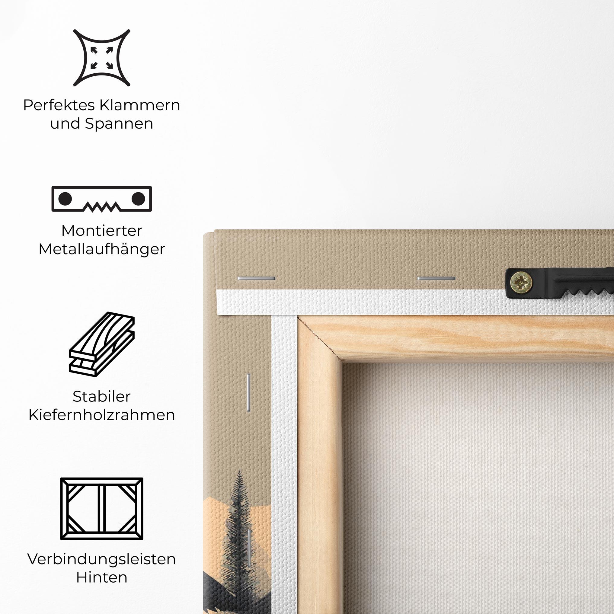 Leinwandbild Black Wolf mockup 5