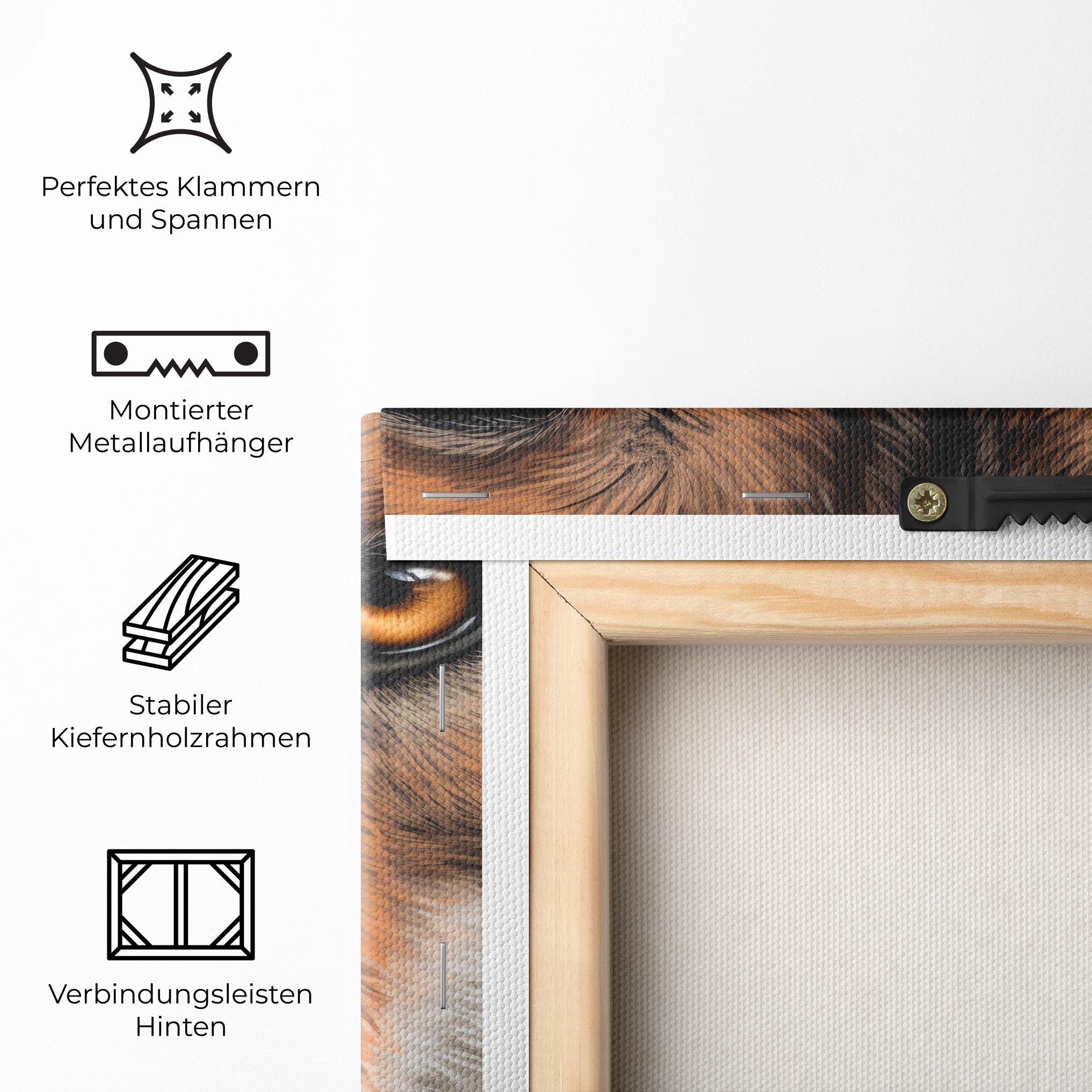 Leinwandbild Close Up Wolf Eyes mockup 5