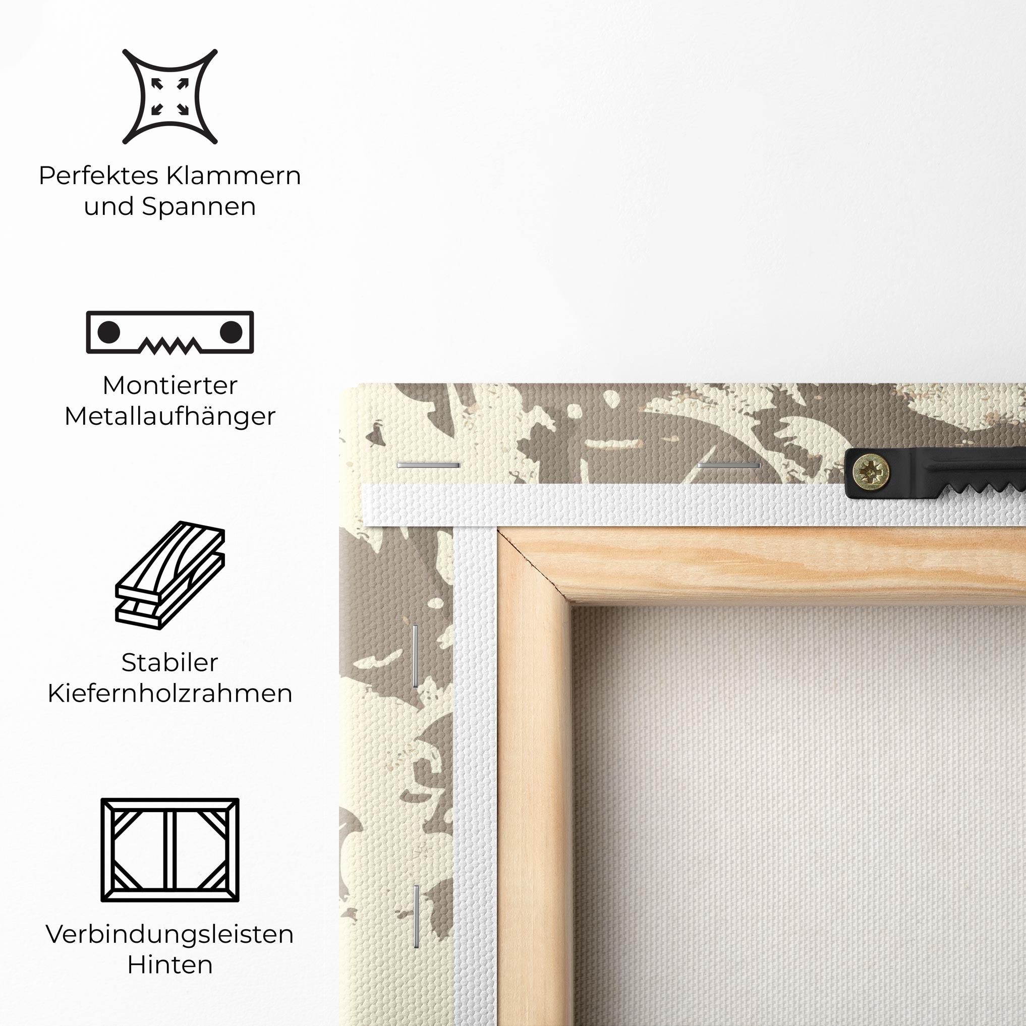 Leinwandbild Cream Moon Wolf mockup 5