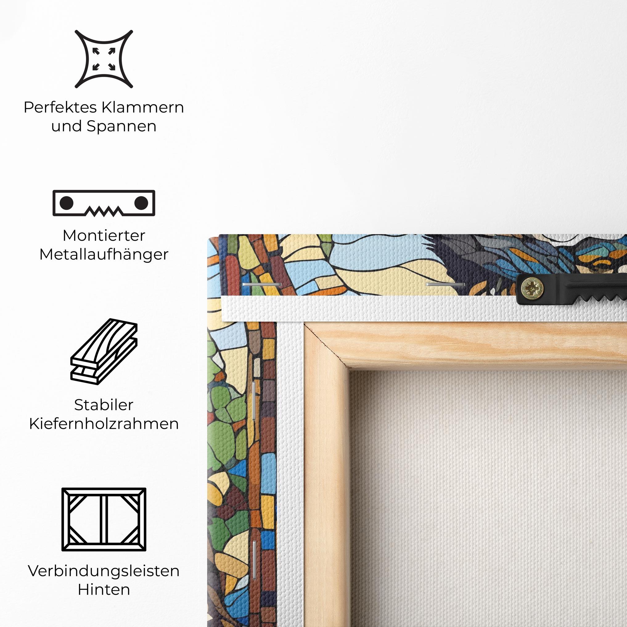 Leinwandbild Glass Wolf mockup 5