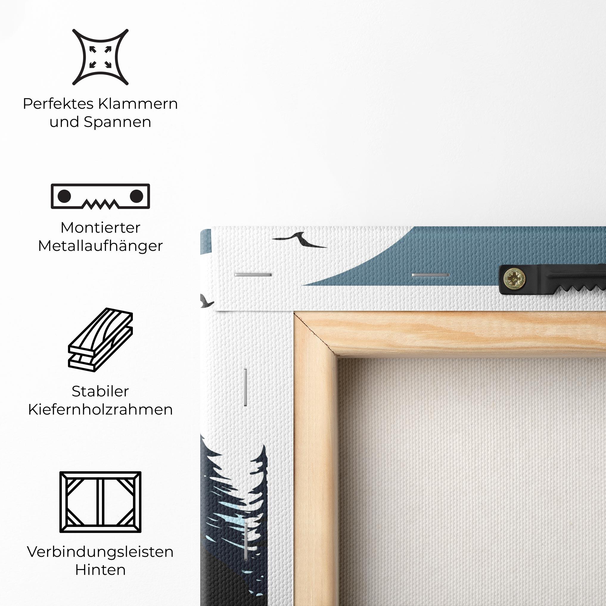 Leinwandbild Hill Wolf mockup 5