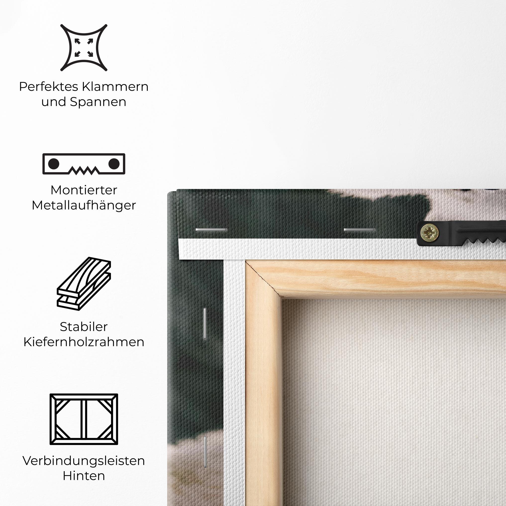 Leinwandbild Laughing White Wolf mockup 5