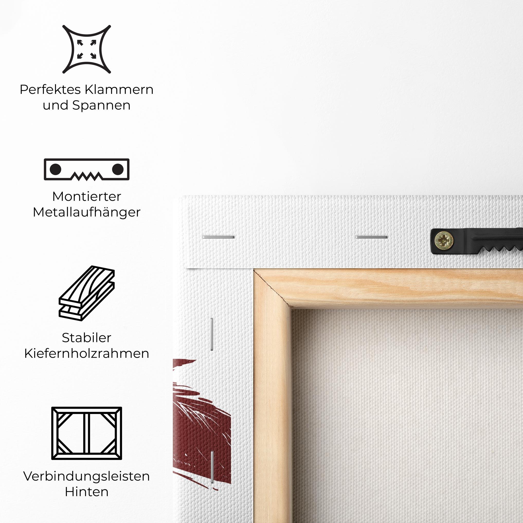 Leinwandbild Red Blue Wolves mockup 5