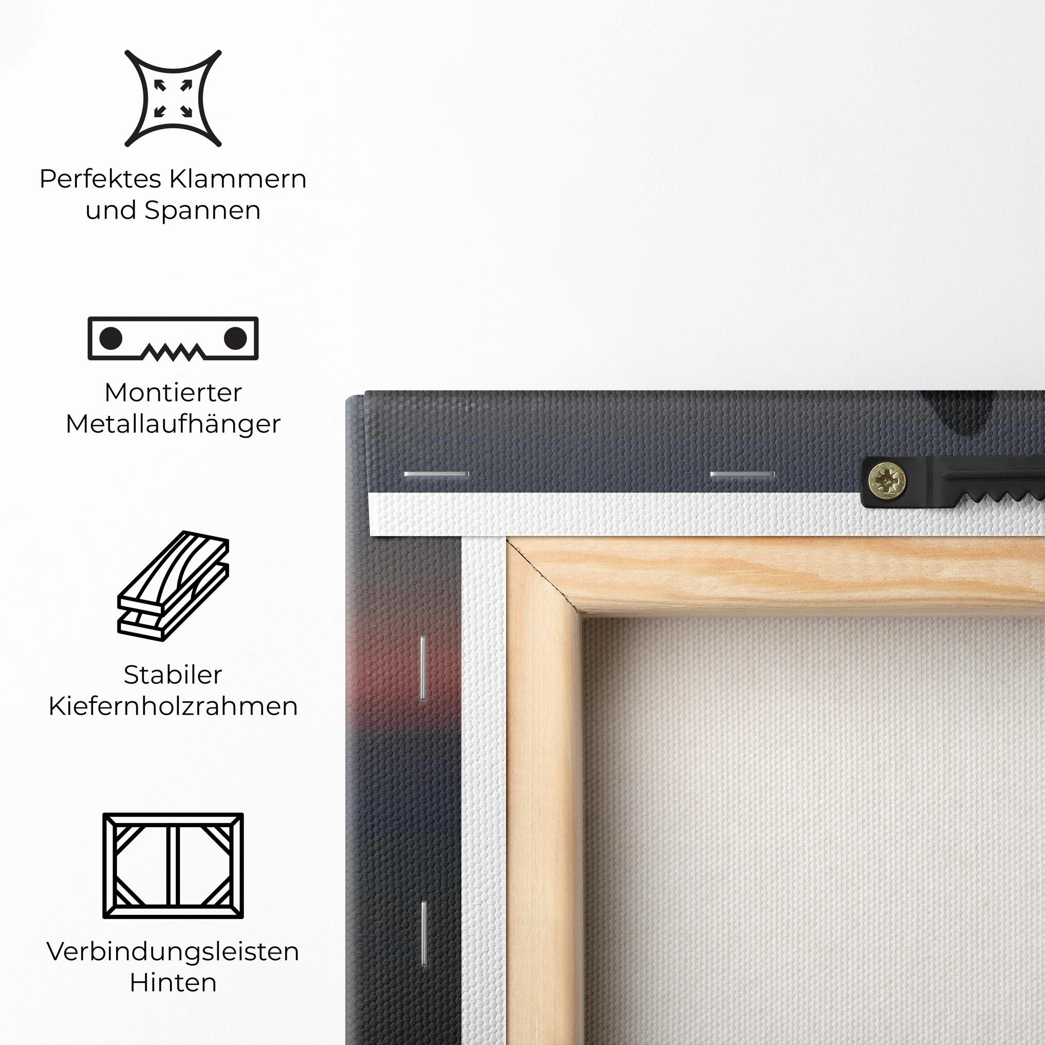 Leinwandbild Wolf Shillouette mockup 5
