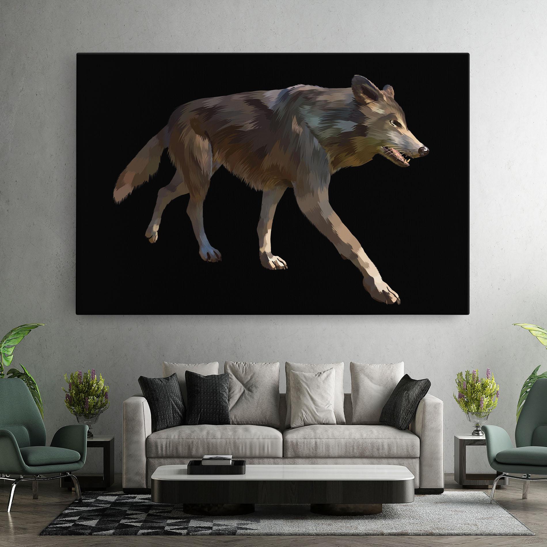 Leinwandbild 3d Wolf mockup 7