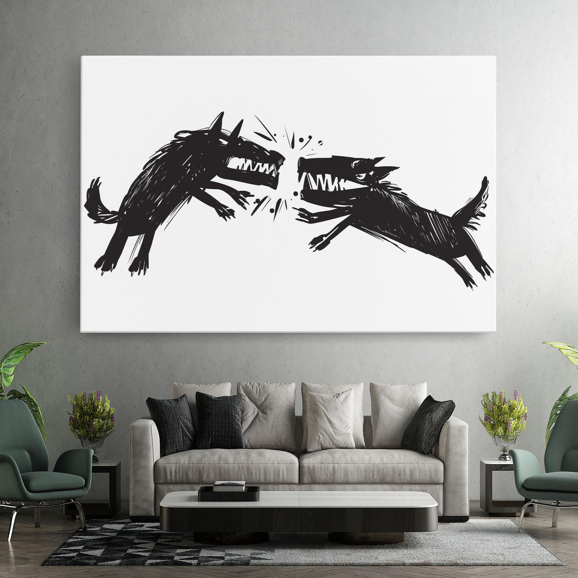 Leinwandbild Black Wolves mockup 7