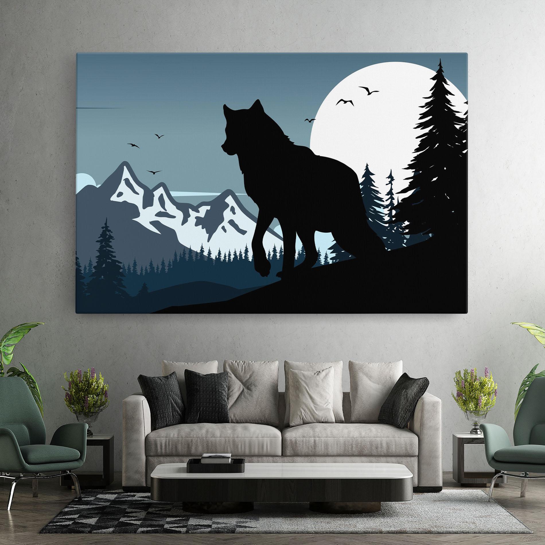 Leinwandbild Hill Wolf mockup 7