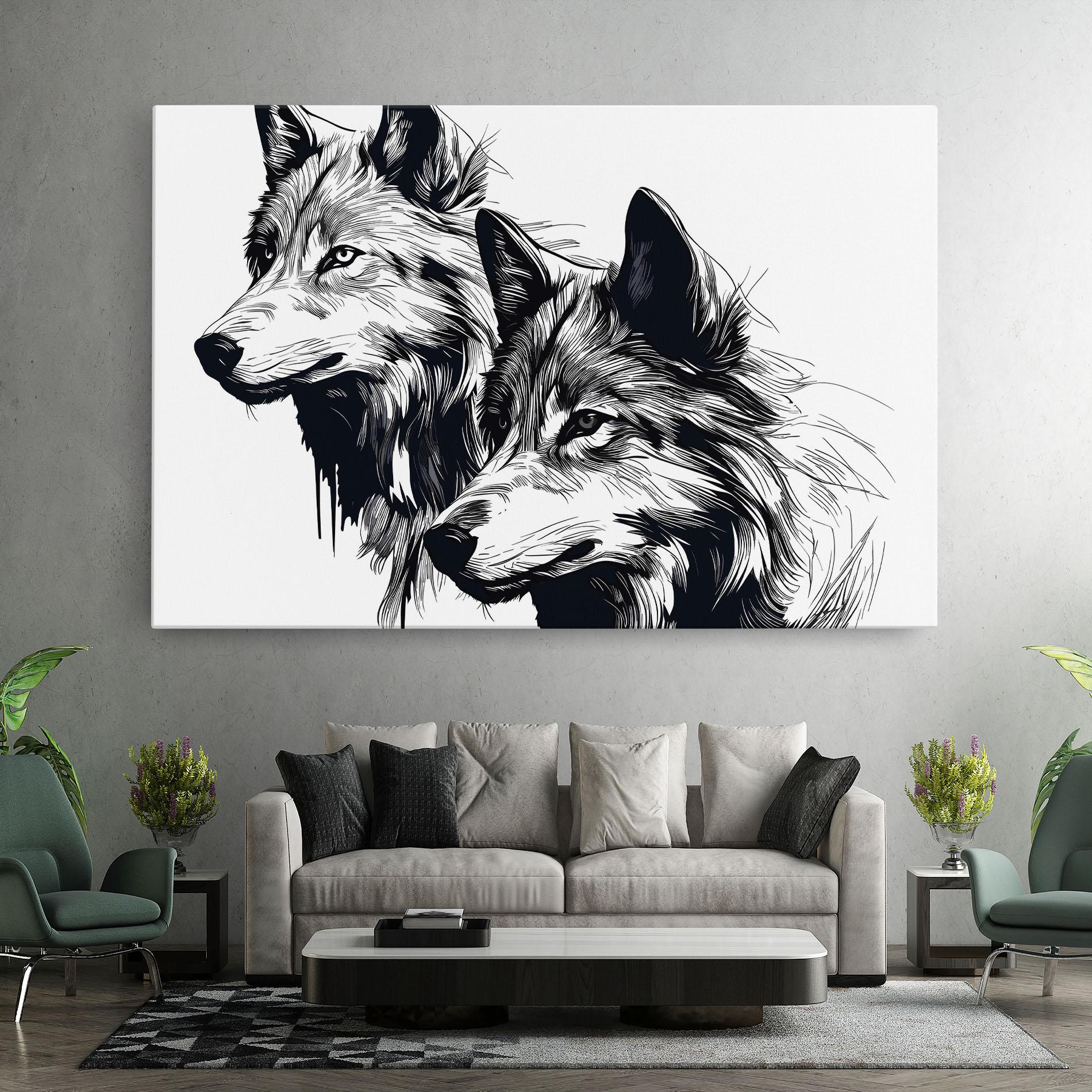 Leinwandbild Wolf Friends mockup 7