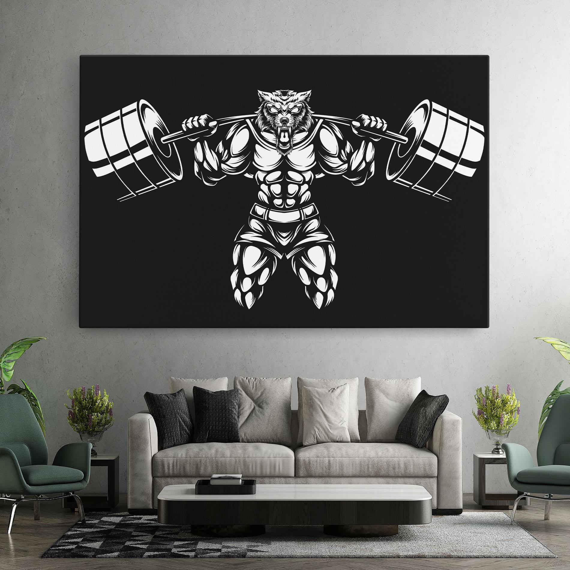 Leinwandbild Work Out Wolf mockup 7