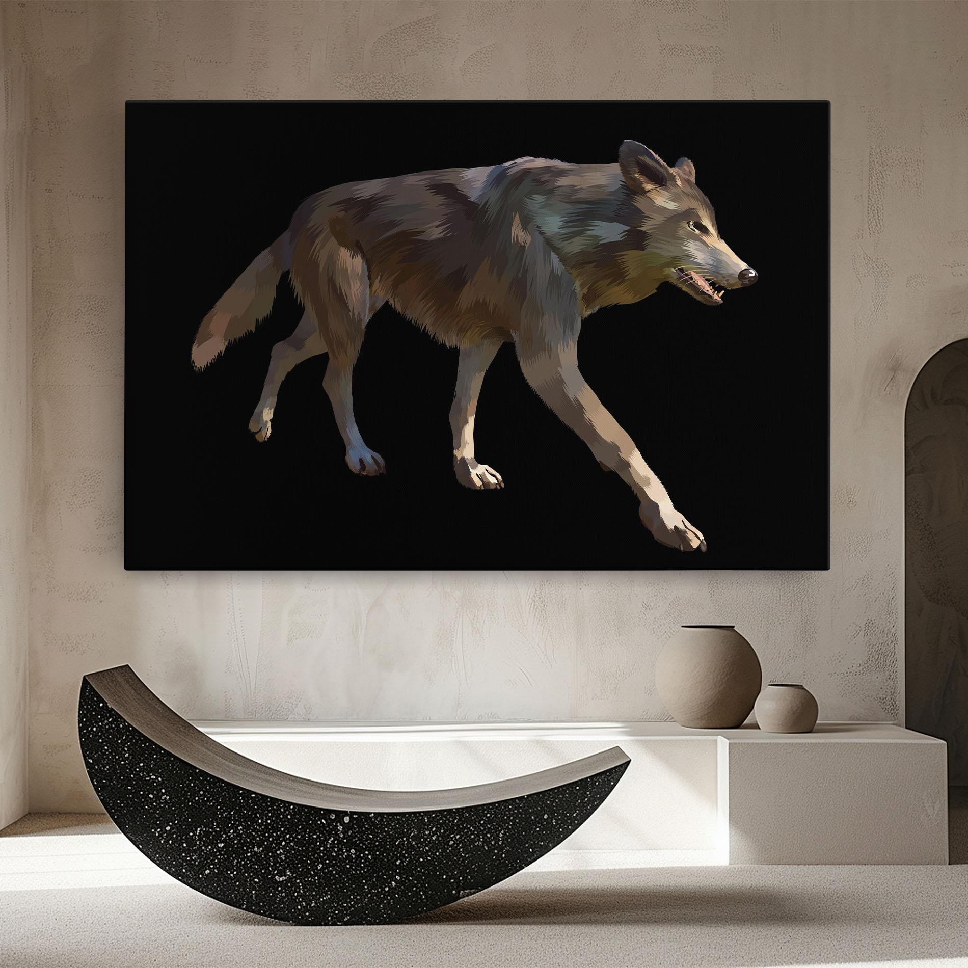 Leinwandbild 3d Wolf mockup 8