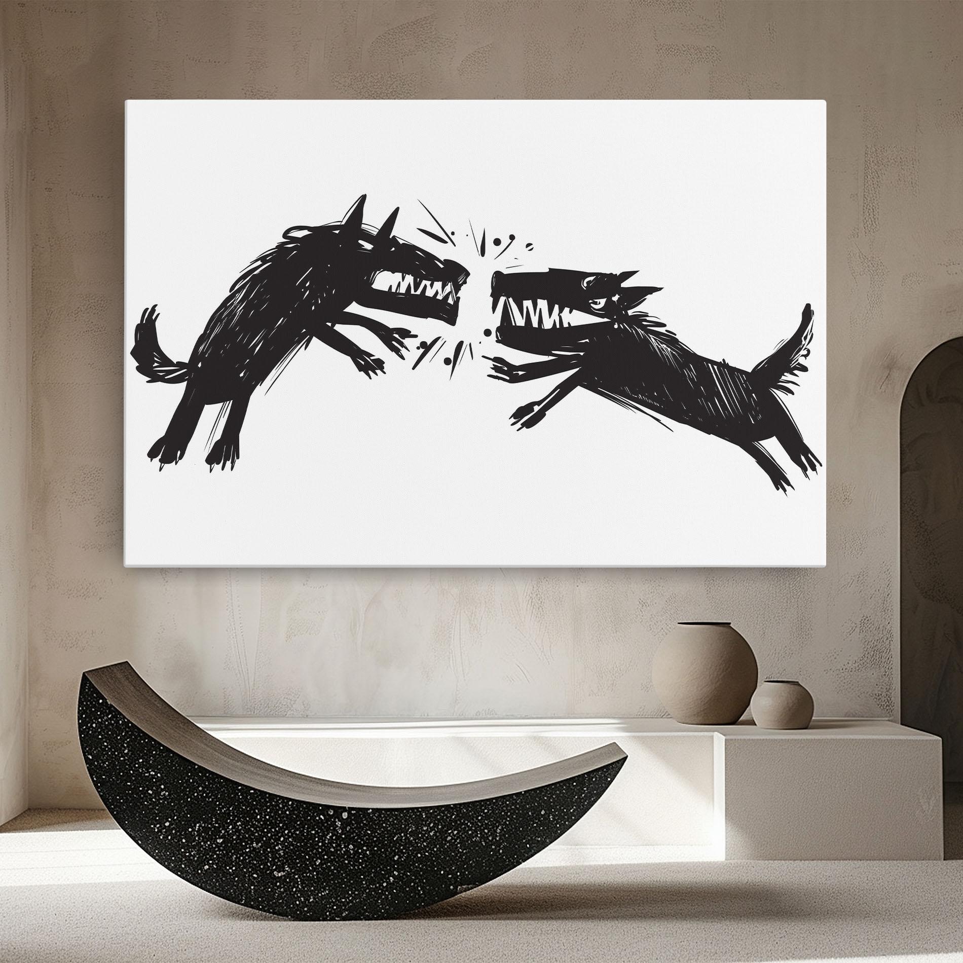 Leinwandbild Black Wolves mockup 8