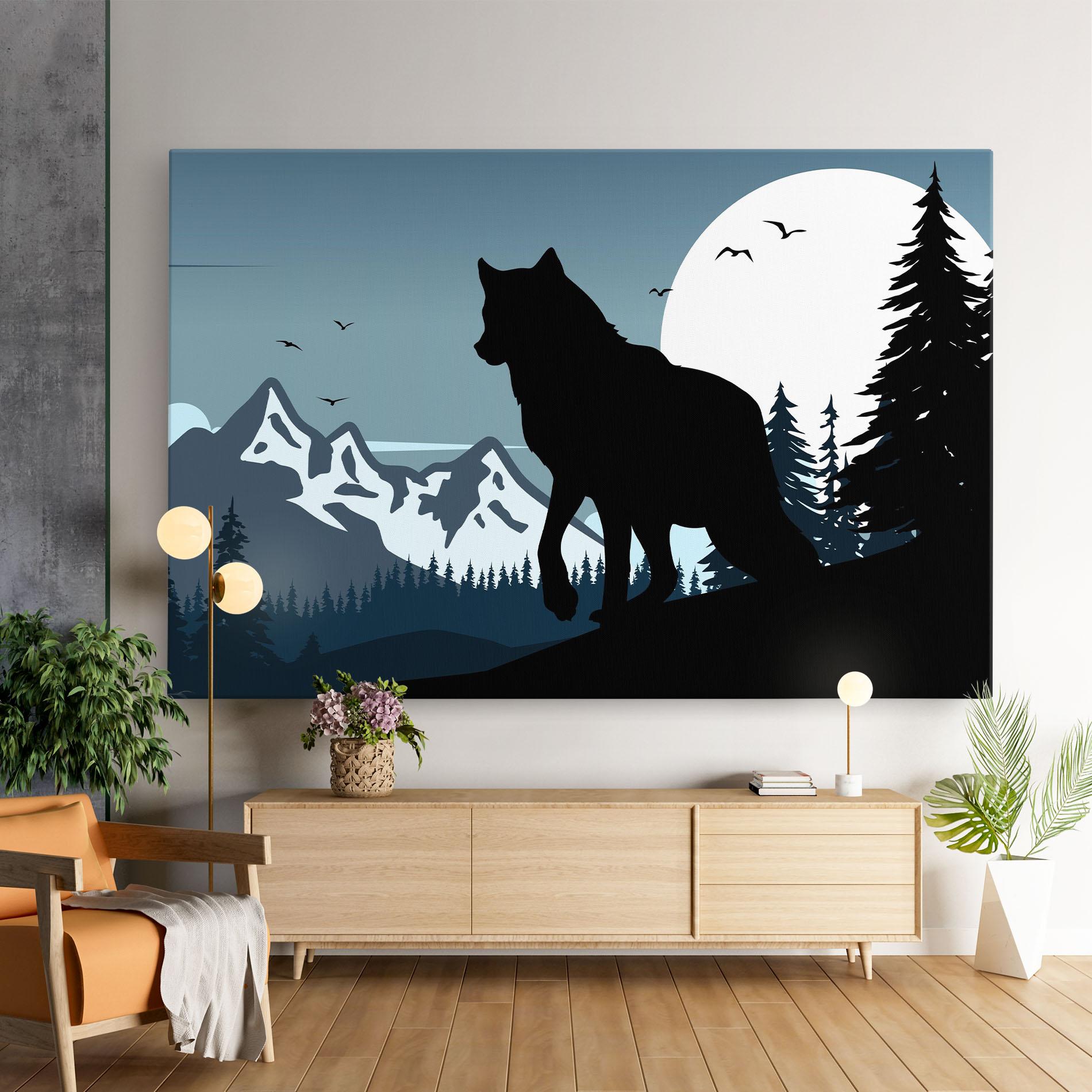 Leinwandbild Hill Wolf mockup 9