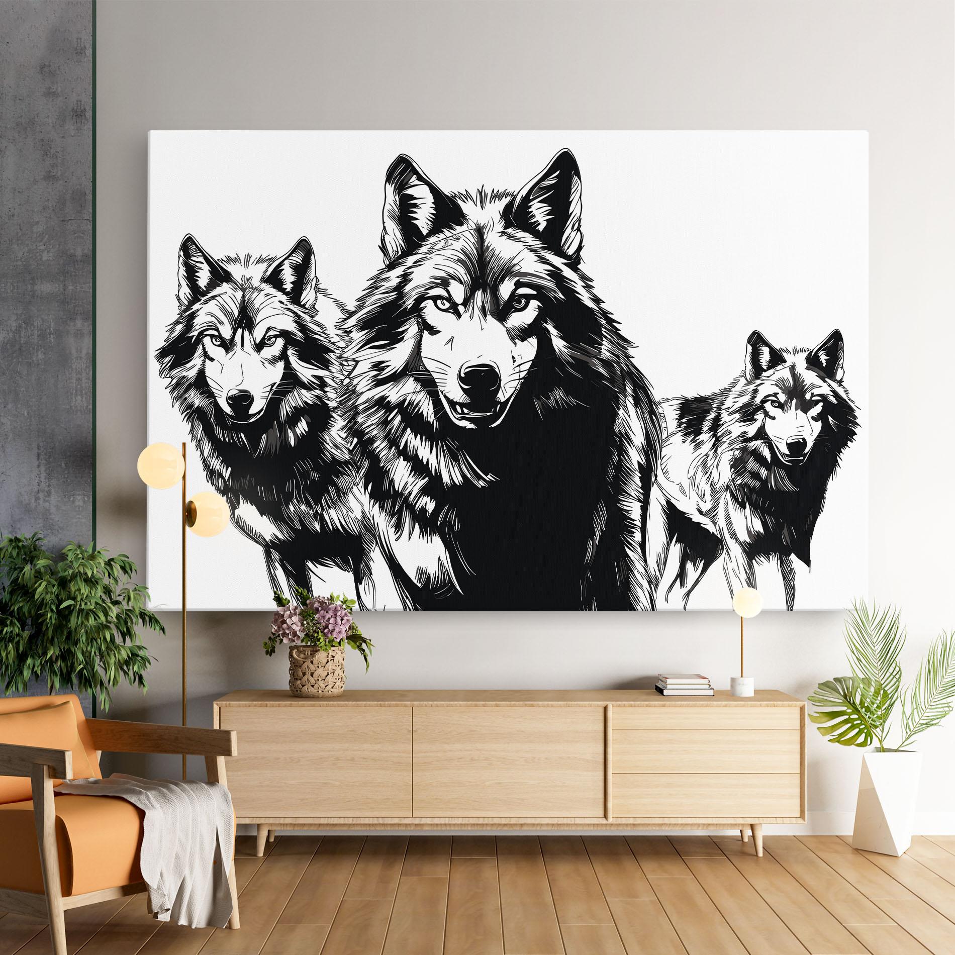 Leinwandbild Wolves mockup 9