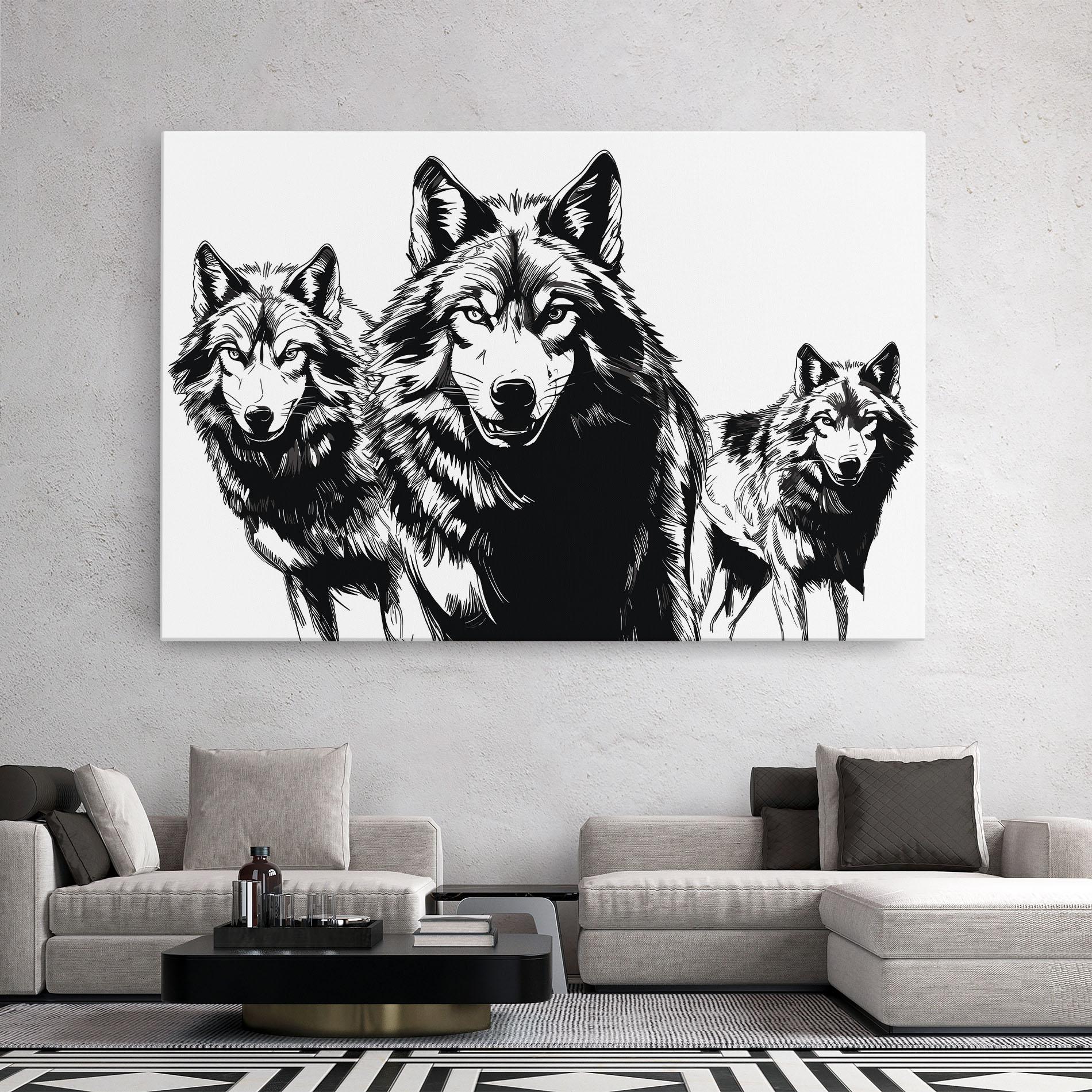 Leinwandbild Wolves mockup 2
