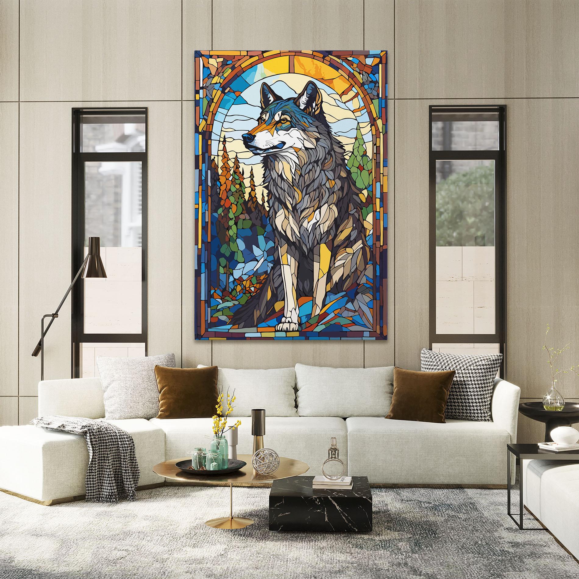 Leinwandbild Glass Wolf mockup 2