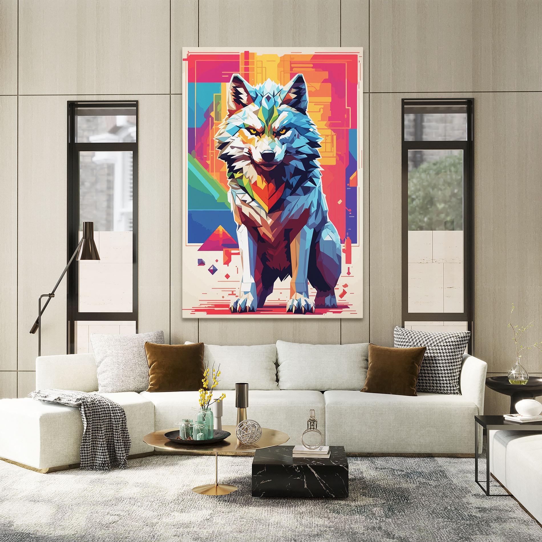 Leinwandbild Wolf Character mockup 2