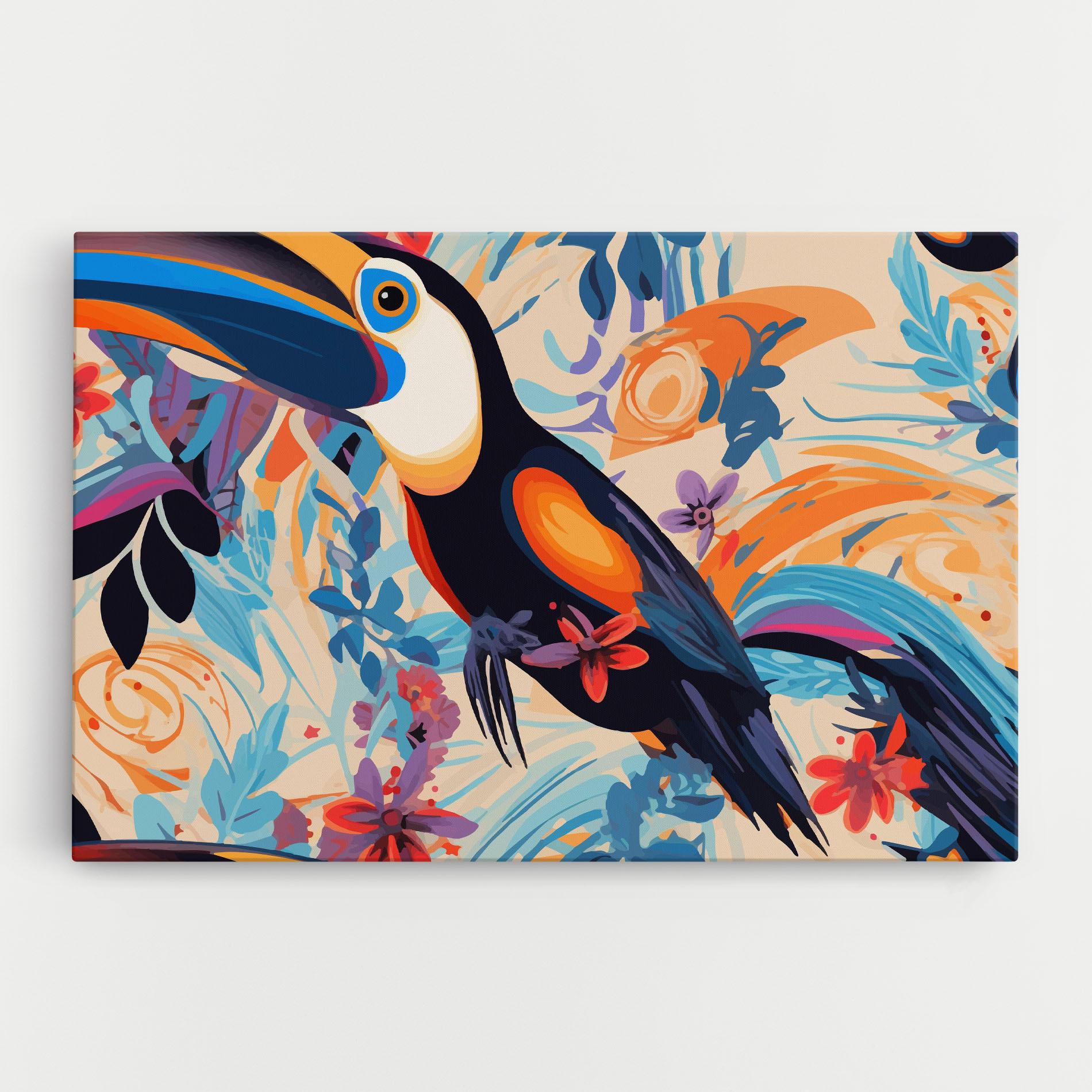 Leinwandbild Colorful Toucan mockup 0