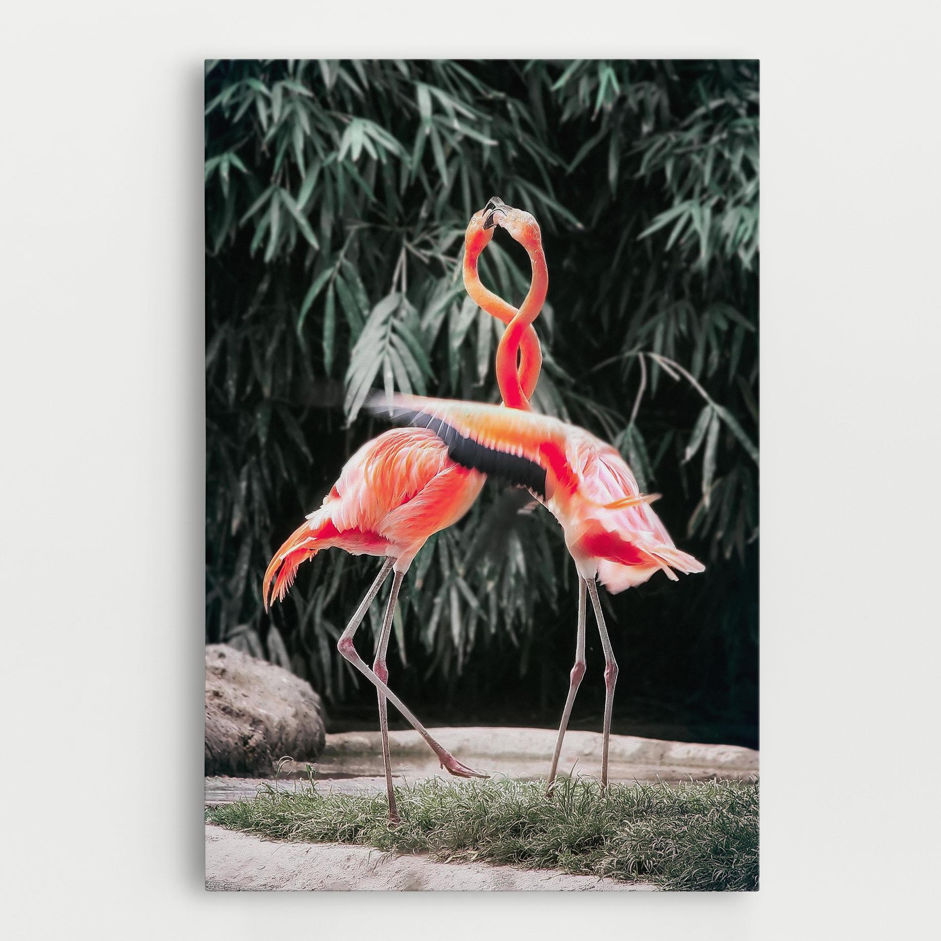 Leinwandbild Flamingo Love mockup 0