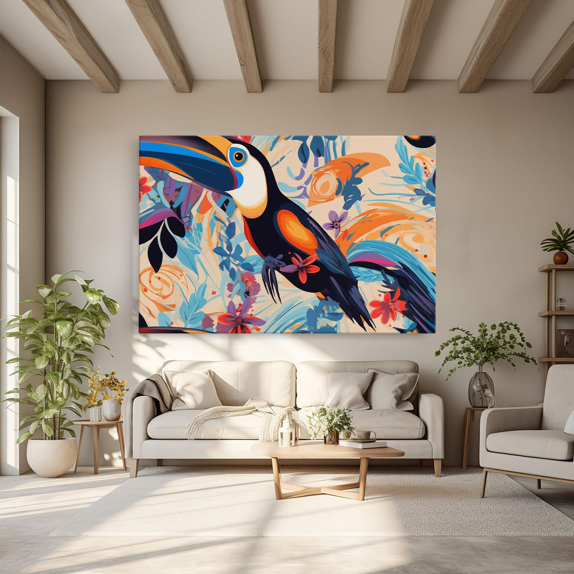 Leinwandbild Colorful Toucan mockup 6