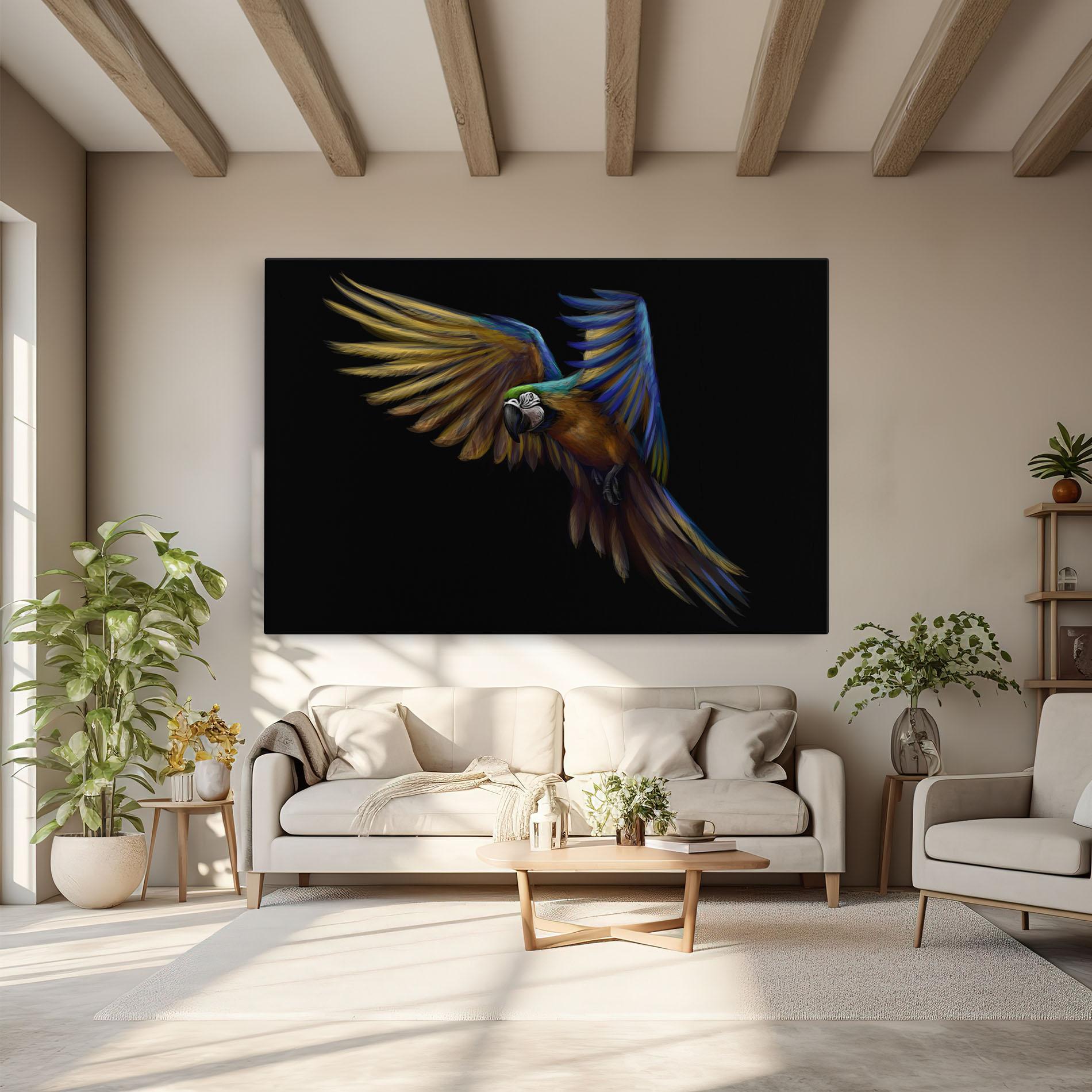 Leinwandbild Parrot Flying mockup 6