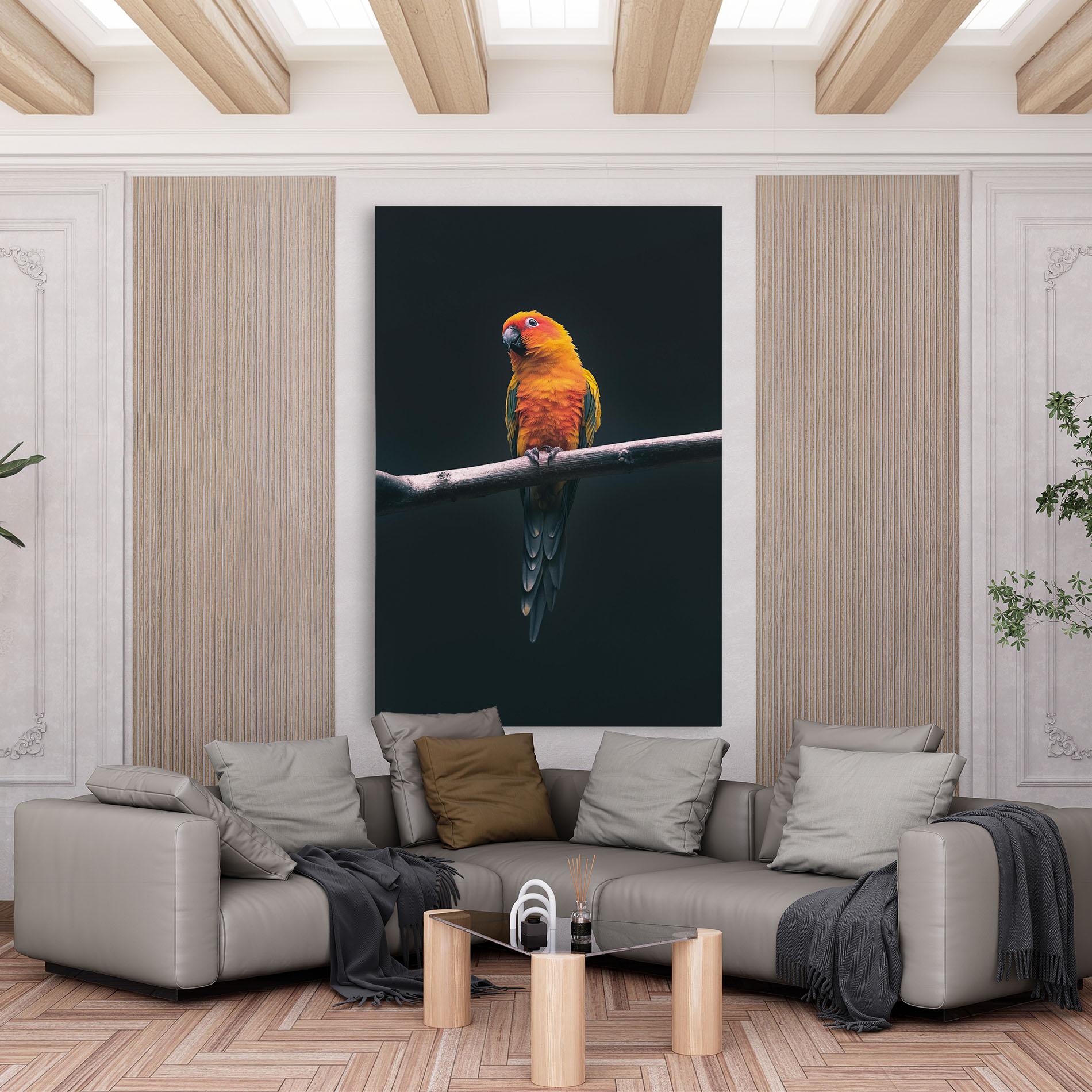 Leinwandbild Fire Parrot mockup 6
