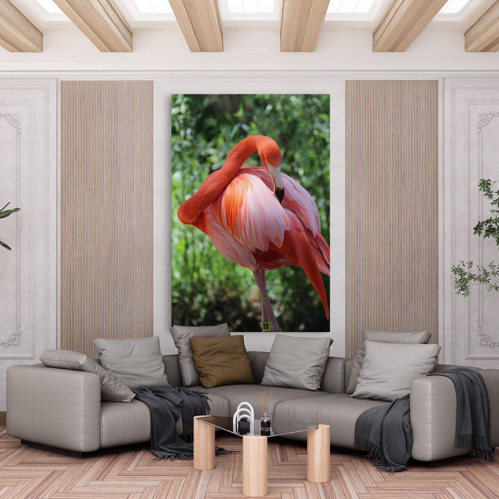 Leinwandbild Red Flamingo mockup 6