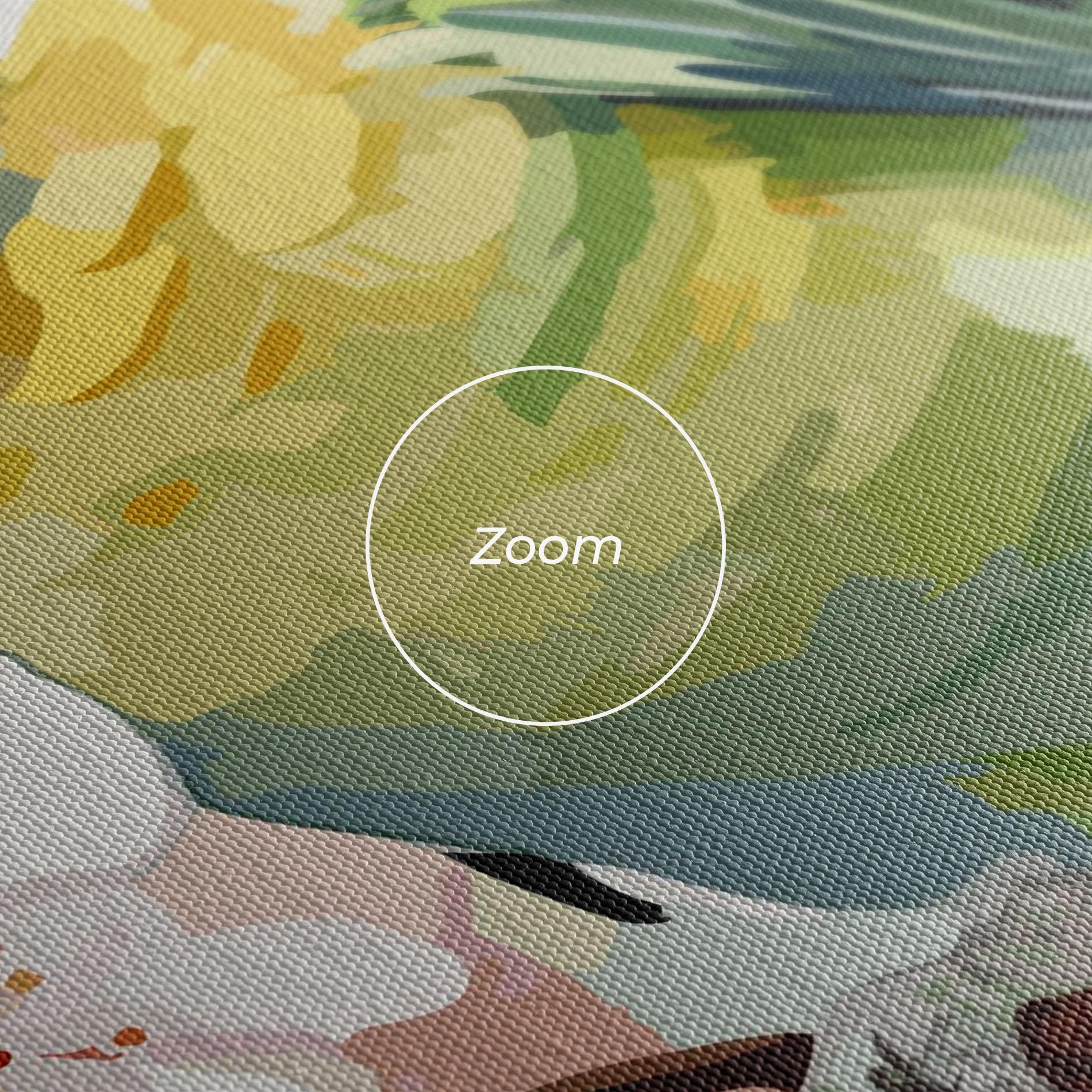 Leinwandbild Cute Green Parrot mockup 3