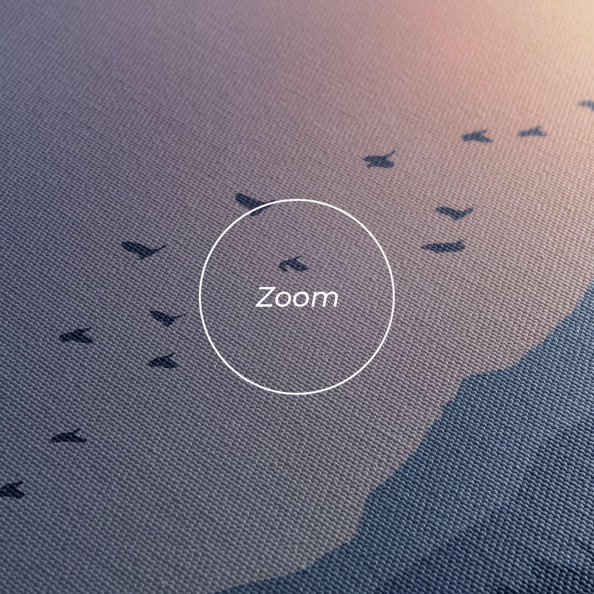 Leinwandbild Sunset Birds View mockup 3