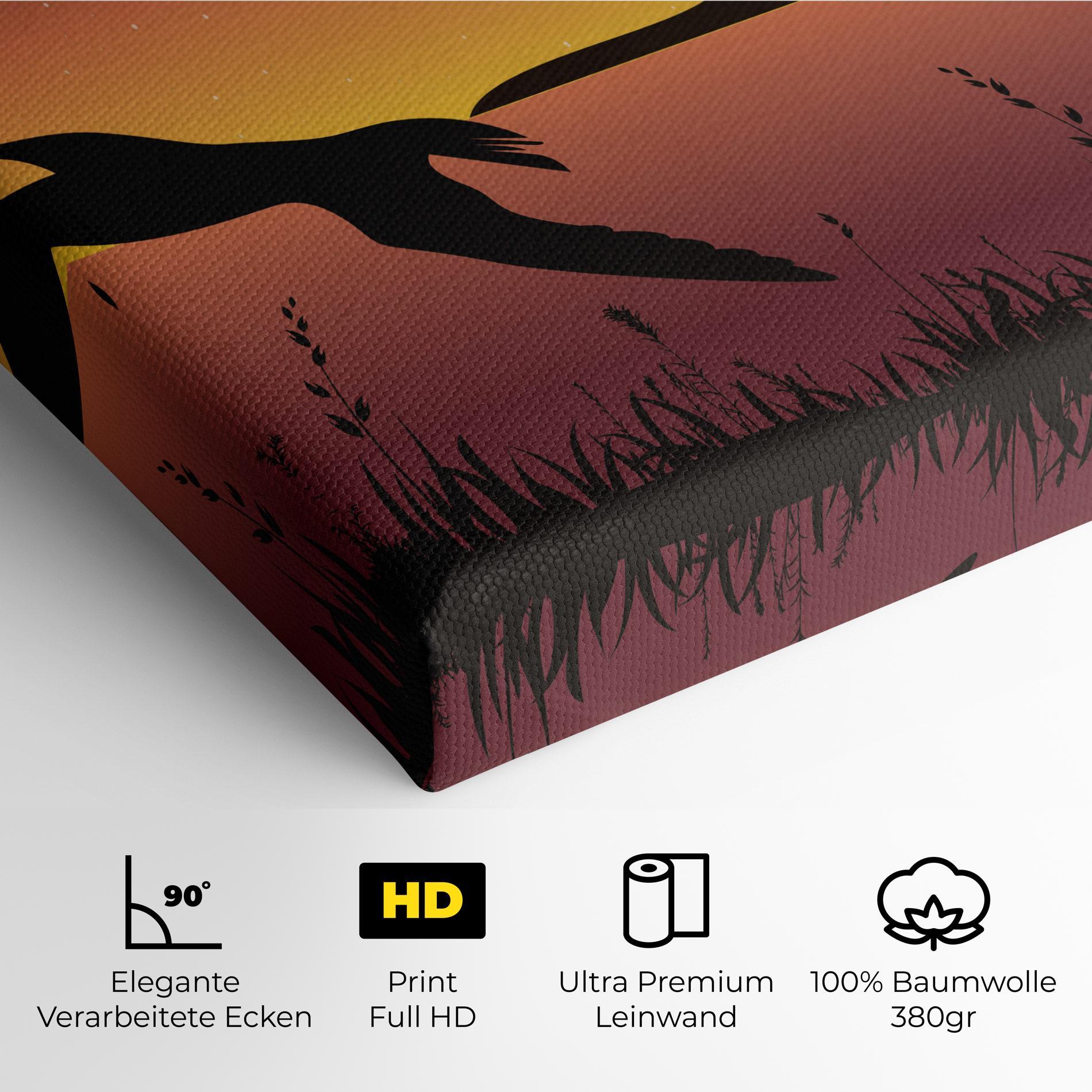 Leinwandbild Birds Fishing mockup 4