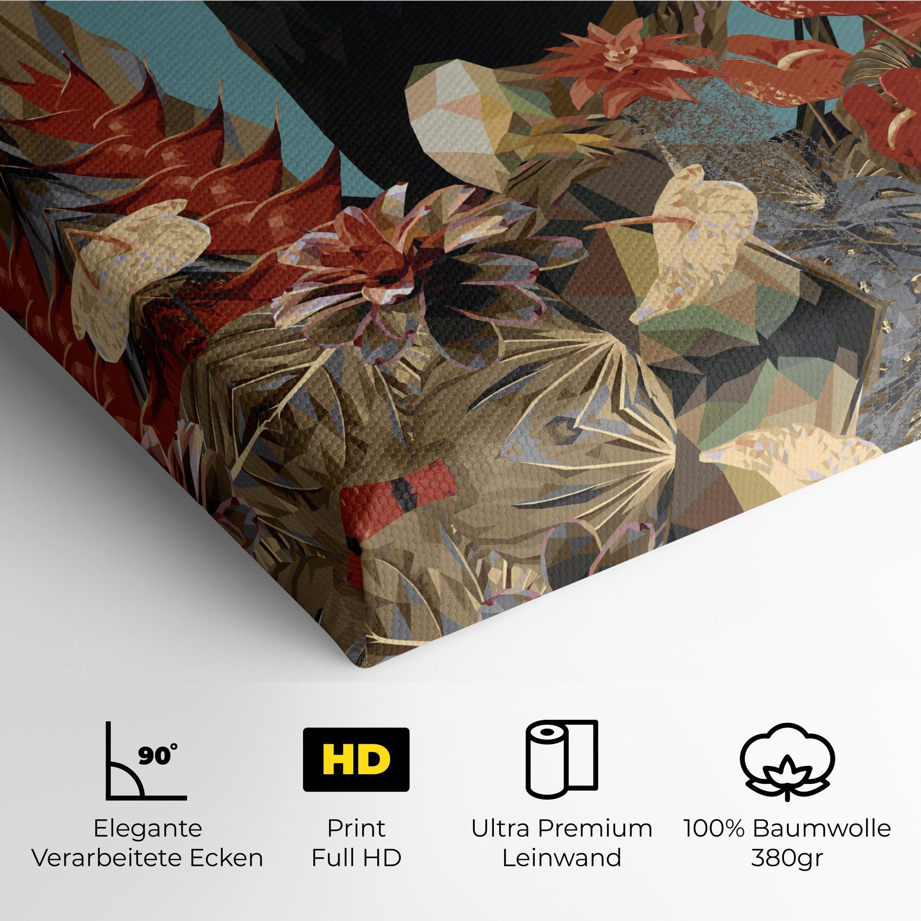 Leinwandbild Black Interesting Bird mockup 4