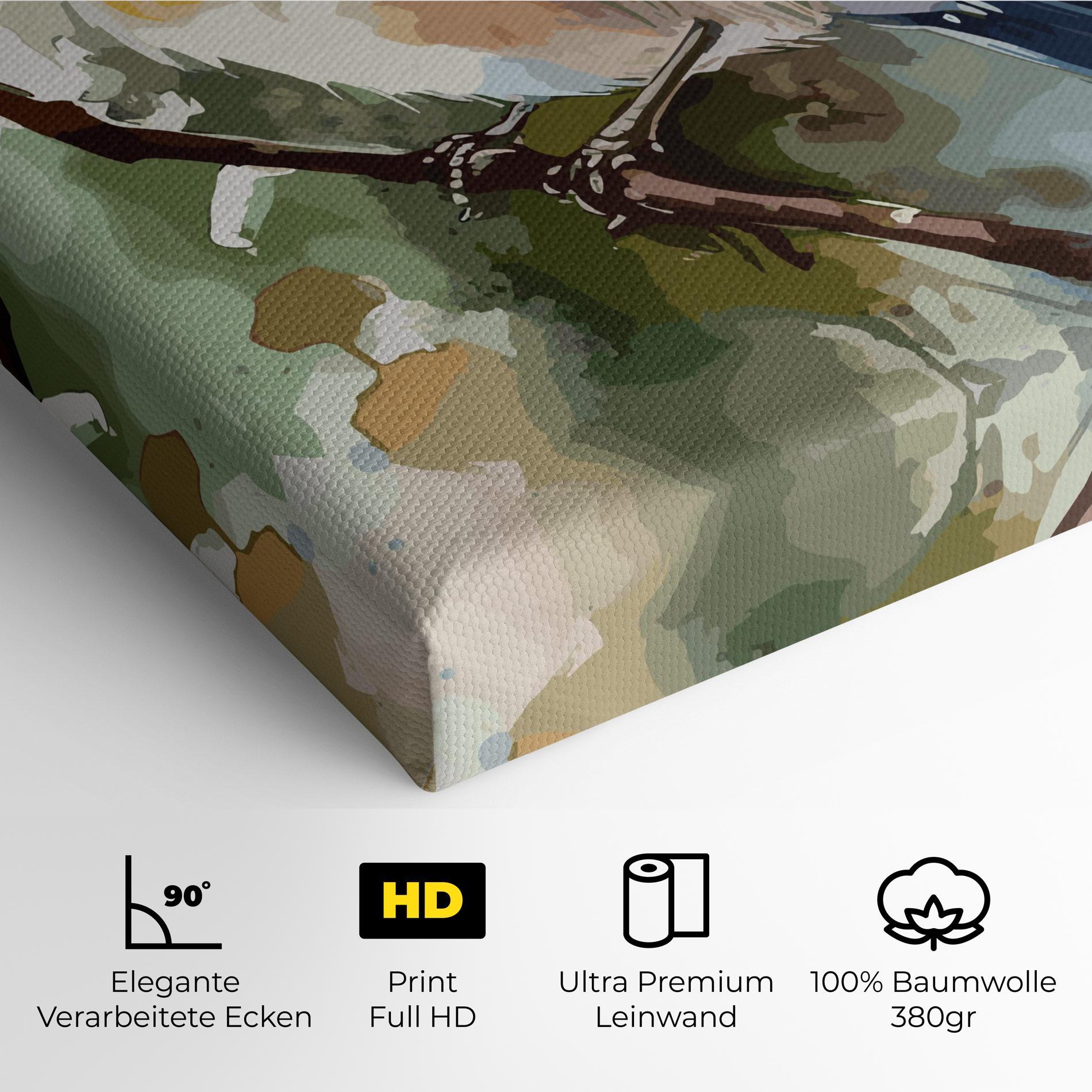 Leinwandbild Blue Pretty Bird mockup 4