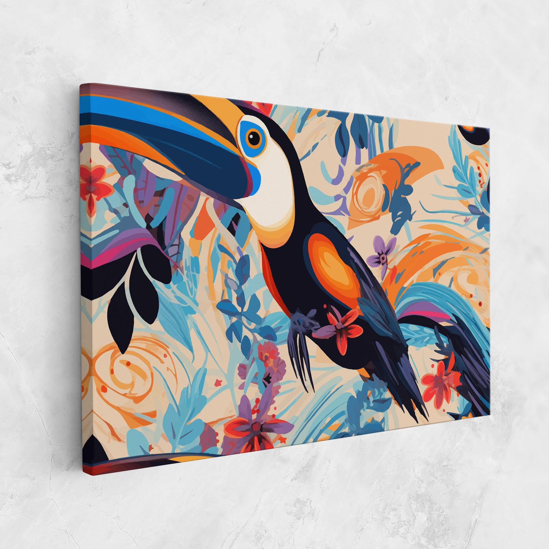 Leinwandbild Colorful Toucan mockup 1