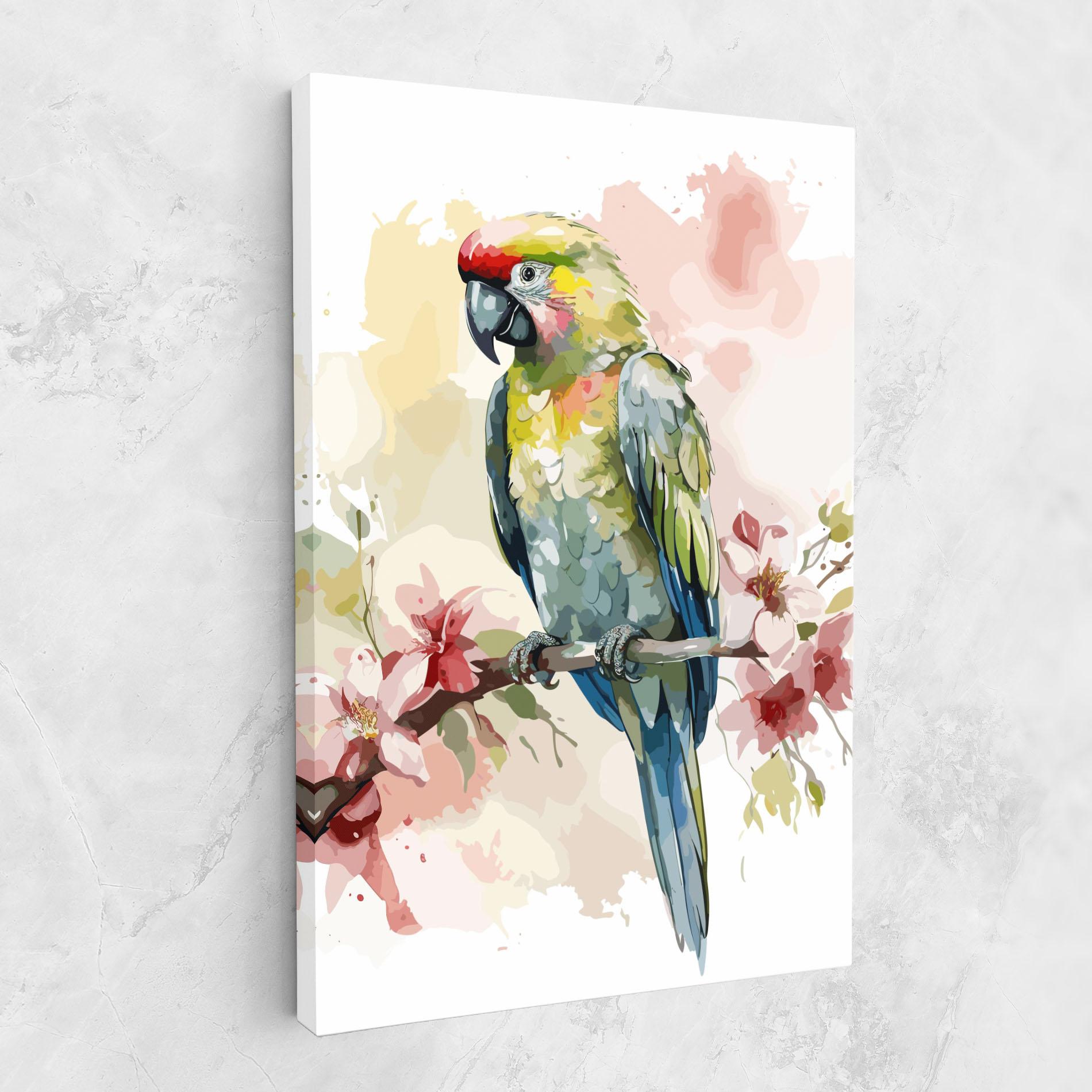 Leinwandbild Beautiful Parrot mockup 1
