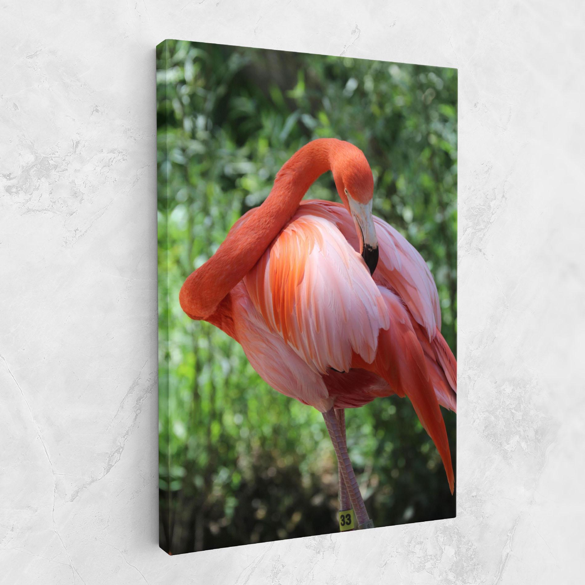 Leinwandbild Red Flamingo mockup 1