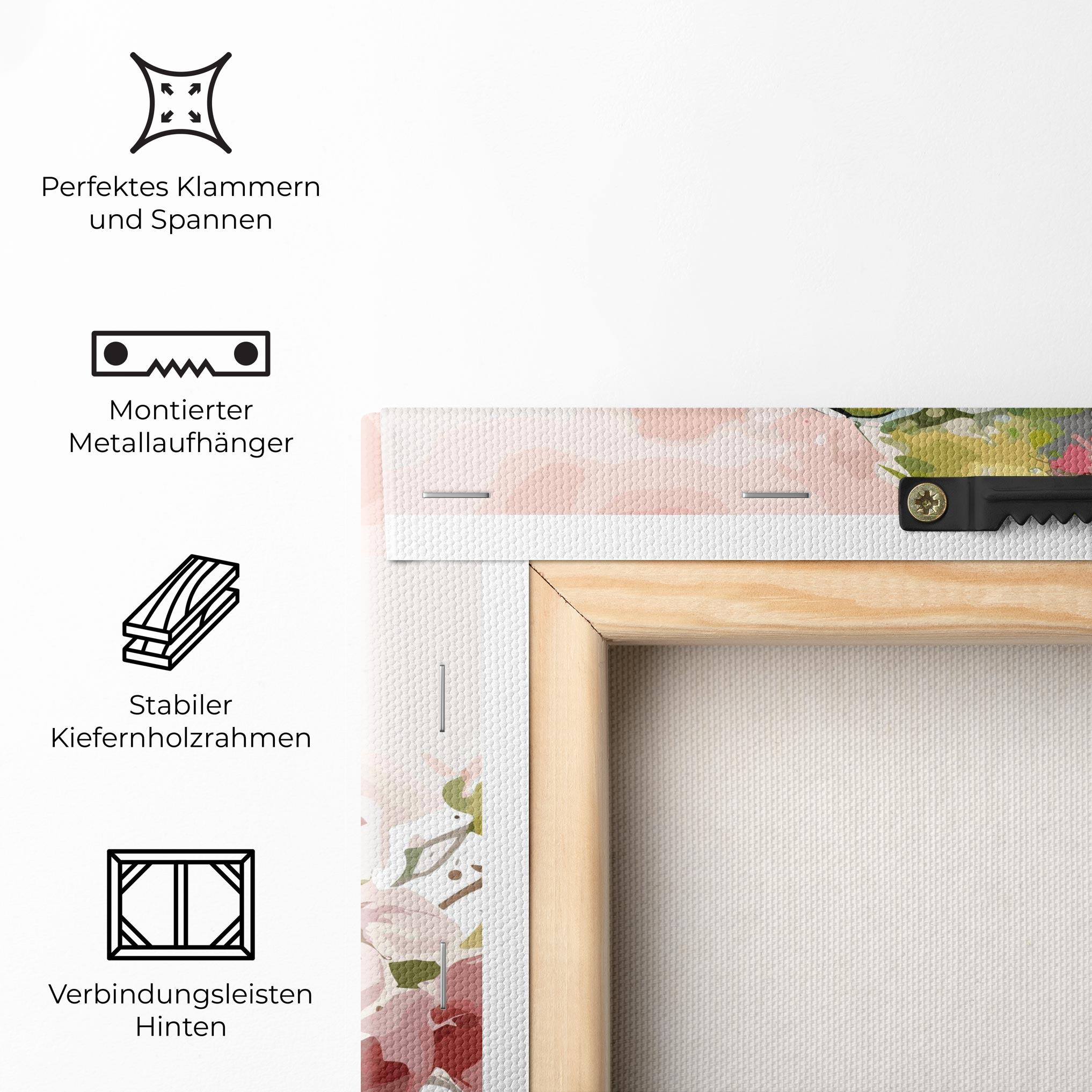 Leinwandbild Beautiful Parrot mockup 5