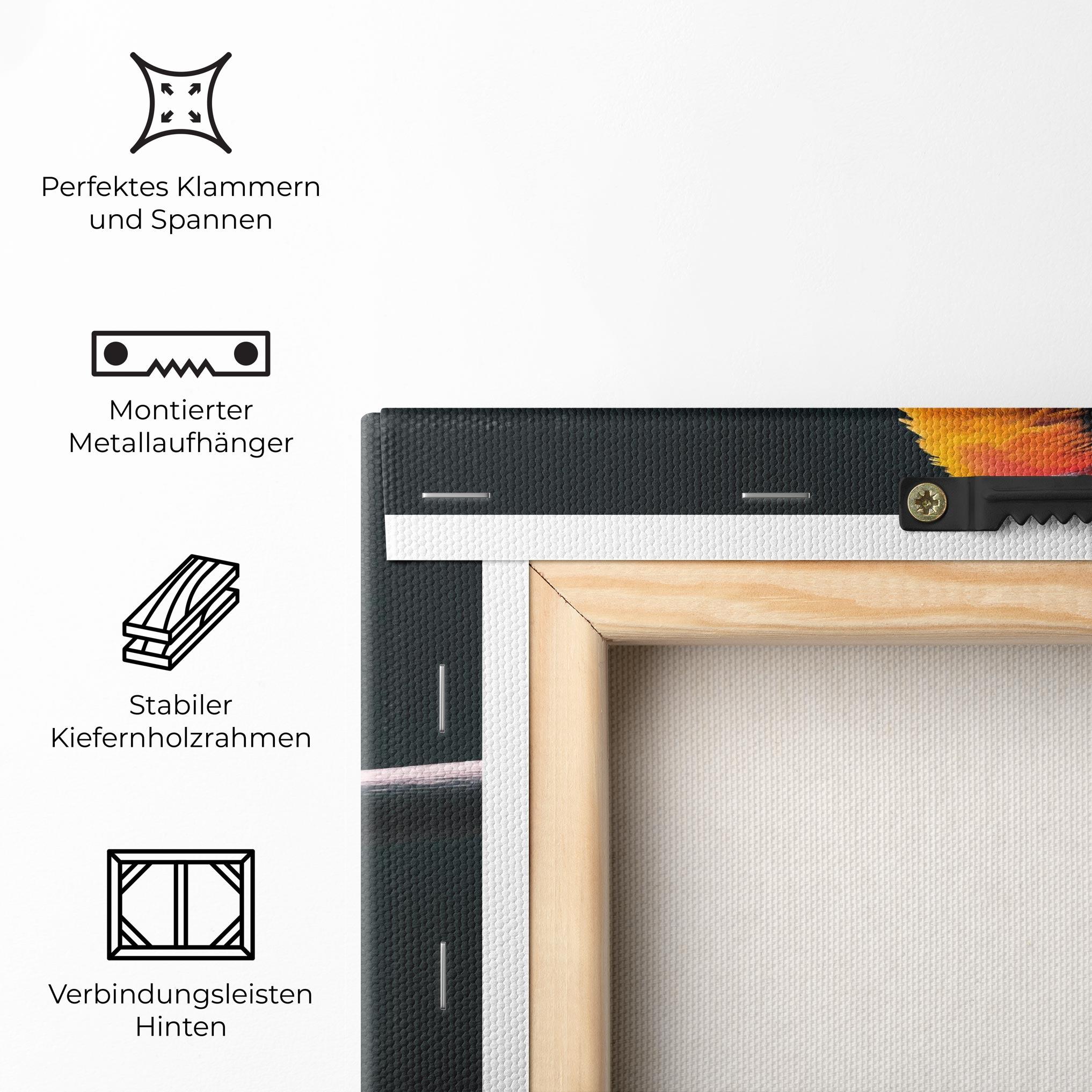 Leinwandbild Fire Parrot mockup 5