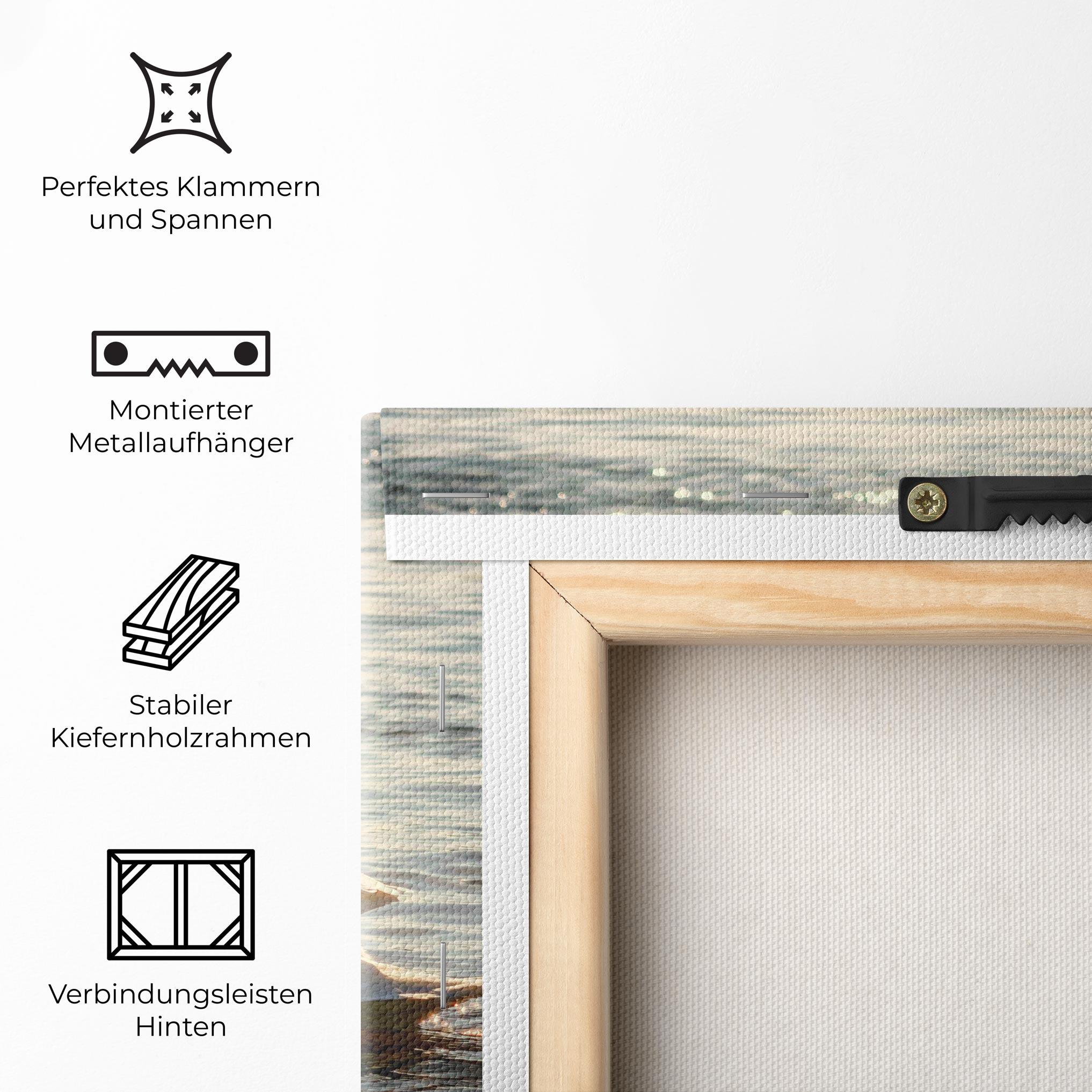 Leinwandbild Swan On Lake mockup 5