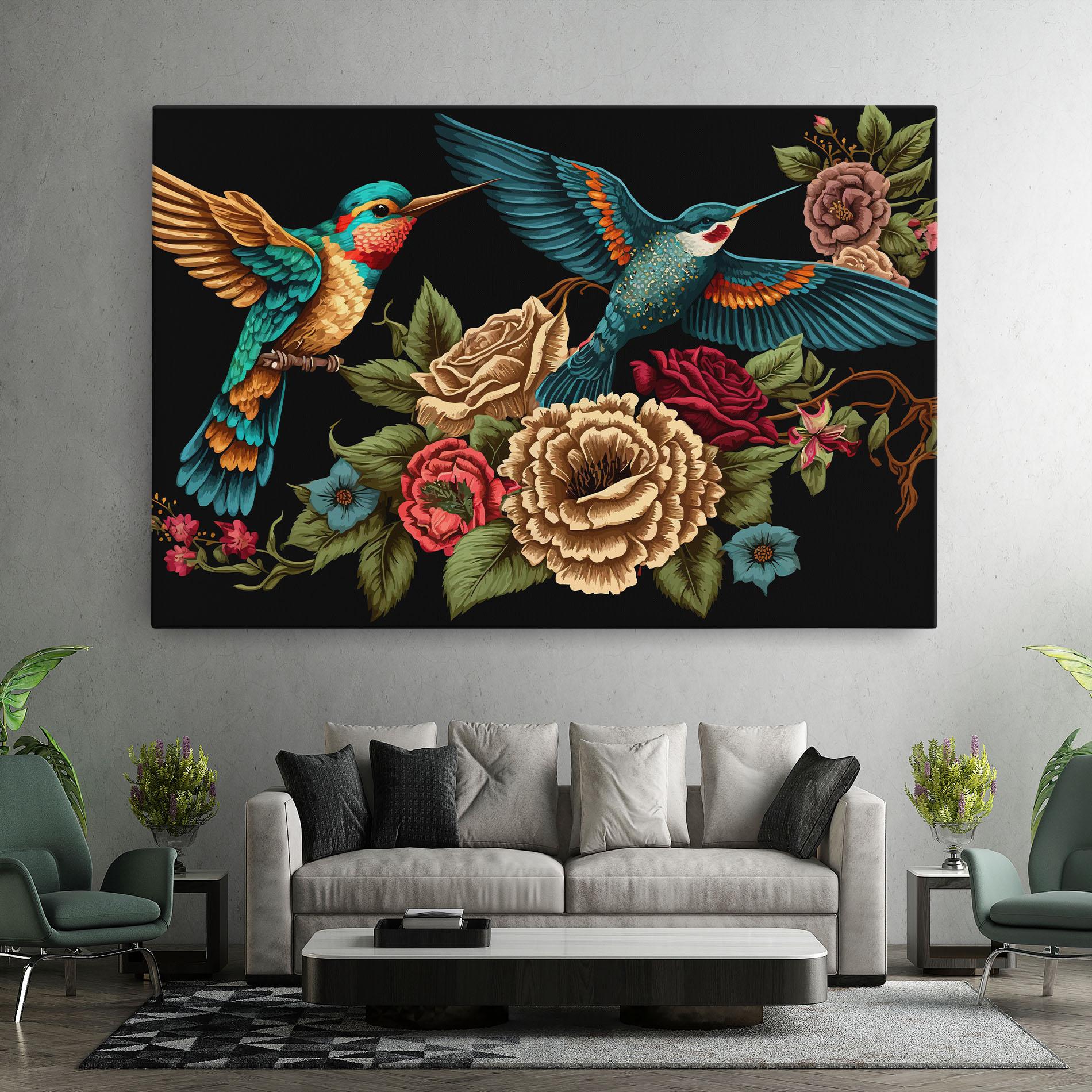 Leinwandbild Blue Birds mockup 7