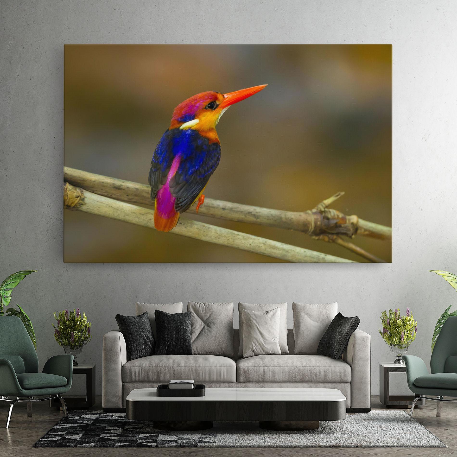 Leinwandbild Colorful Bird mockup 7