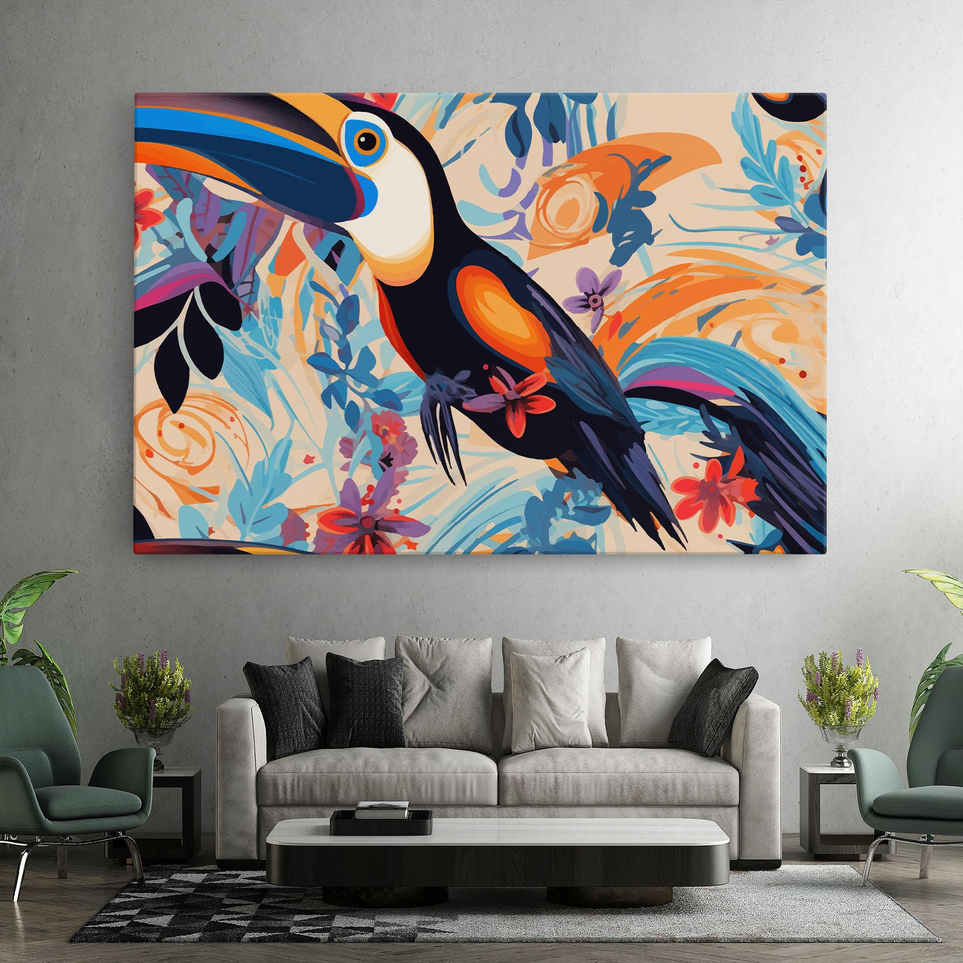 Leinwandbild Colorful Toucan mockup 7
