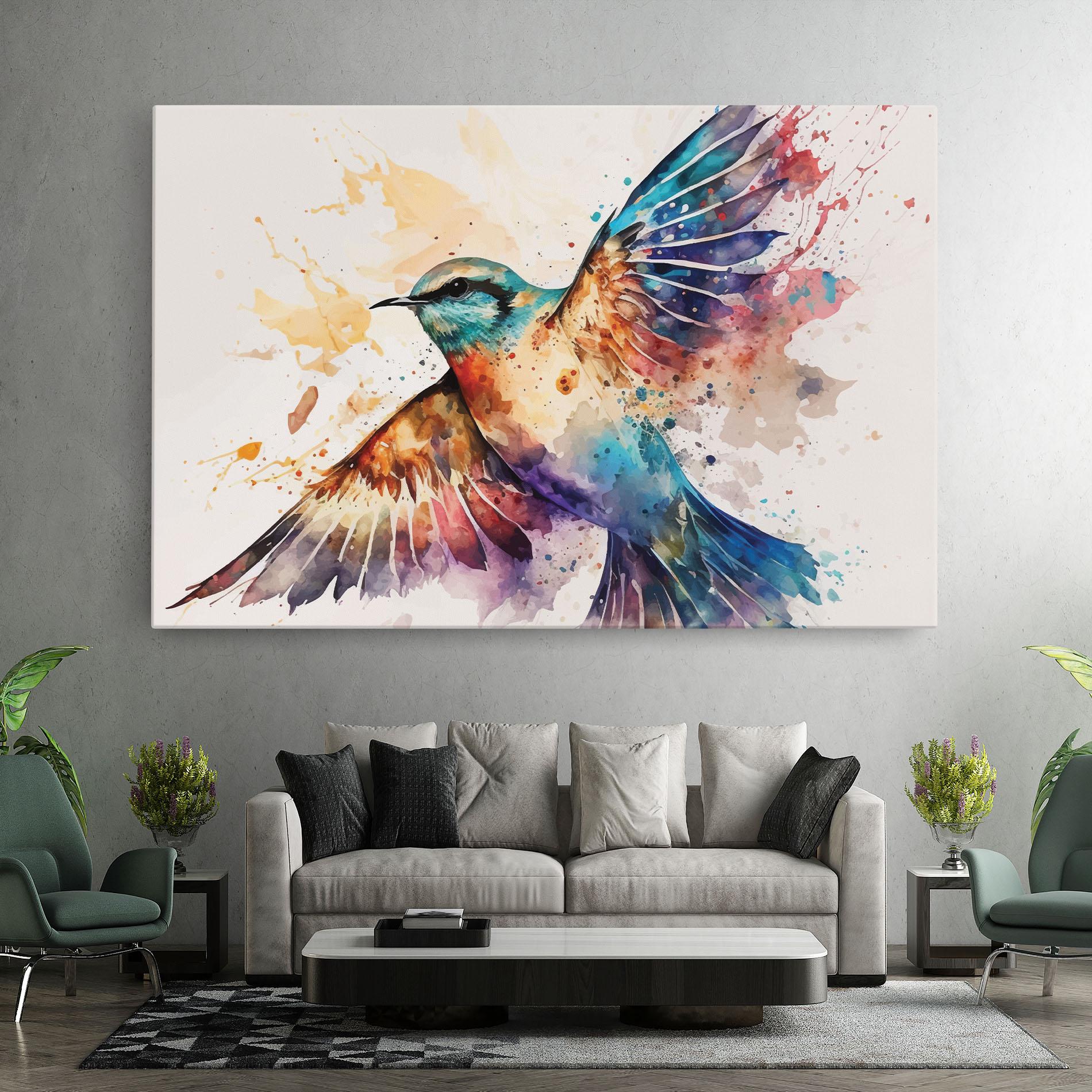 Leinwandbild Painted Wings Bird mockup 7