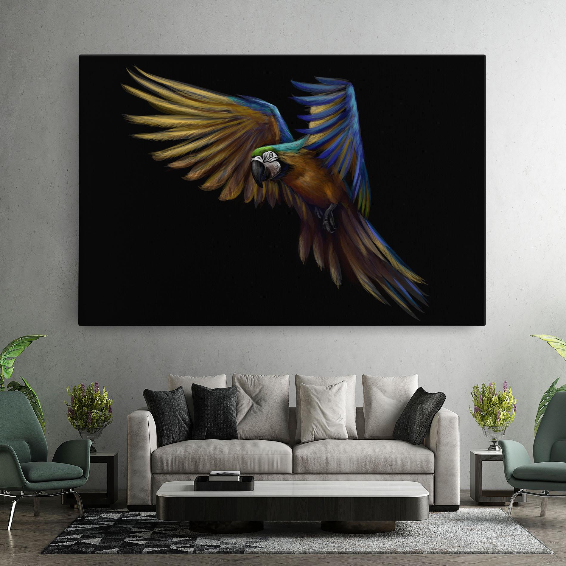 Leinwandbild Parrot Flying mockup 7