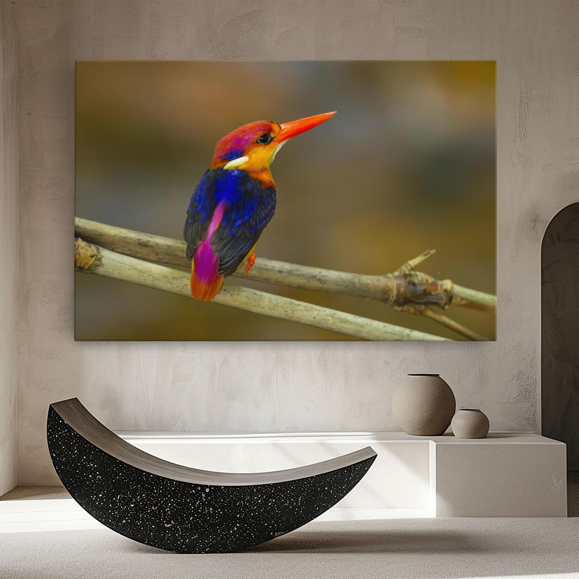 Leinwandbild Colorful Bird mockup 8